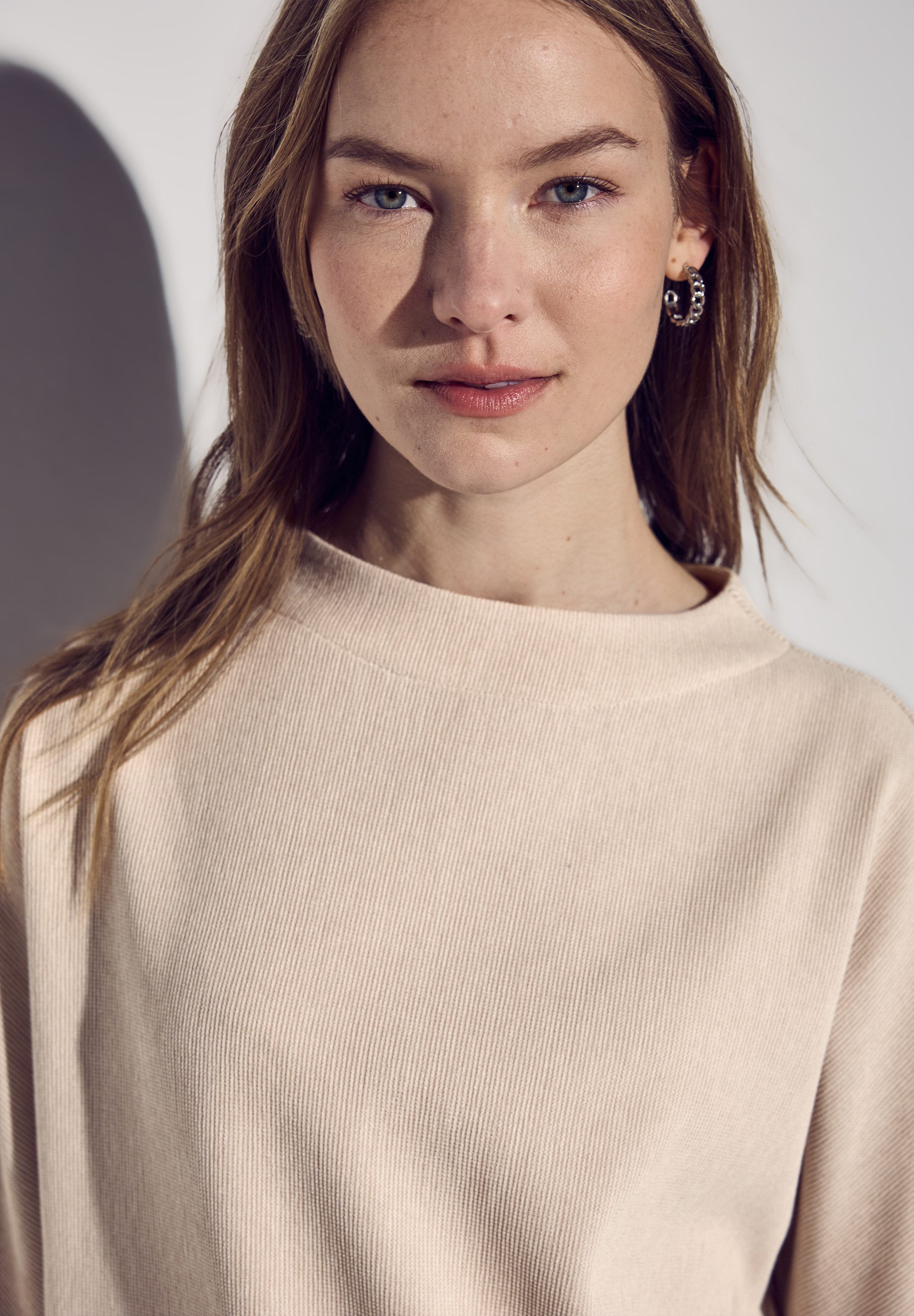 STREET ONE Shirt met 3/4 mouwen 3/4 mouw met fijne structuur