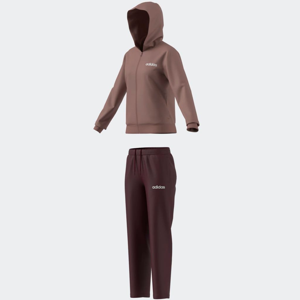 adidas Sportswear Trainingspak W LINEAR TS Trainingsjack met capuchon, trainingspak (2-delig)