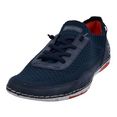 bugatti slip-on sneakers met contrast-doorstiknaad blauw