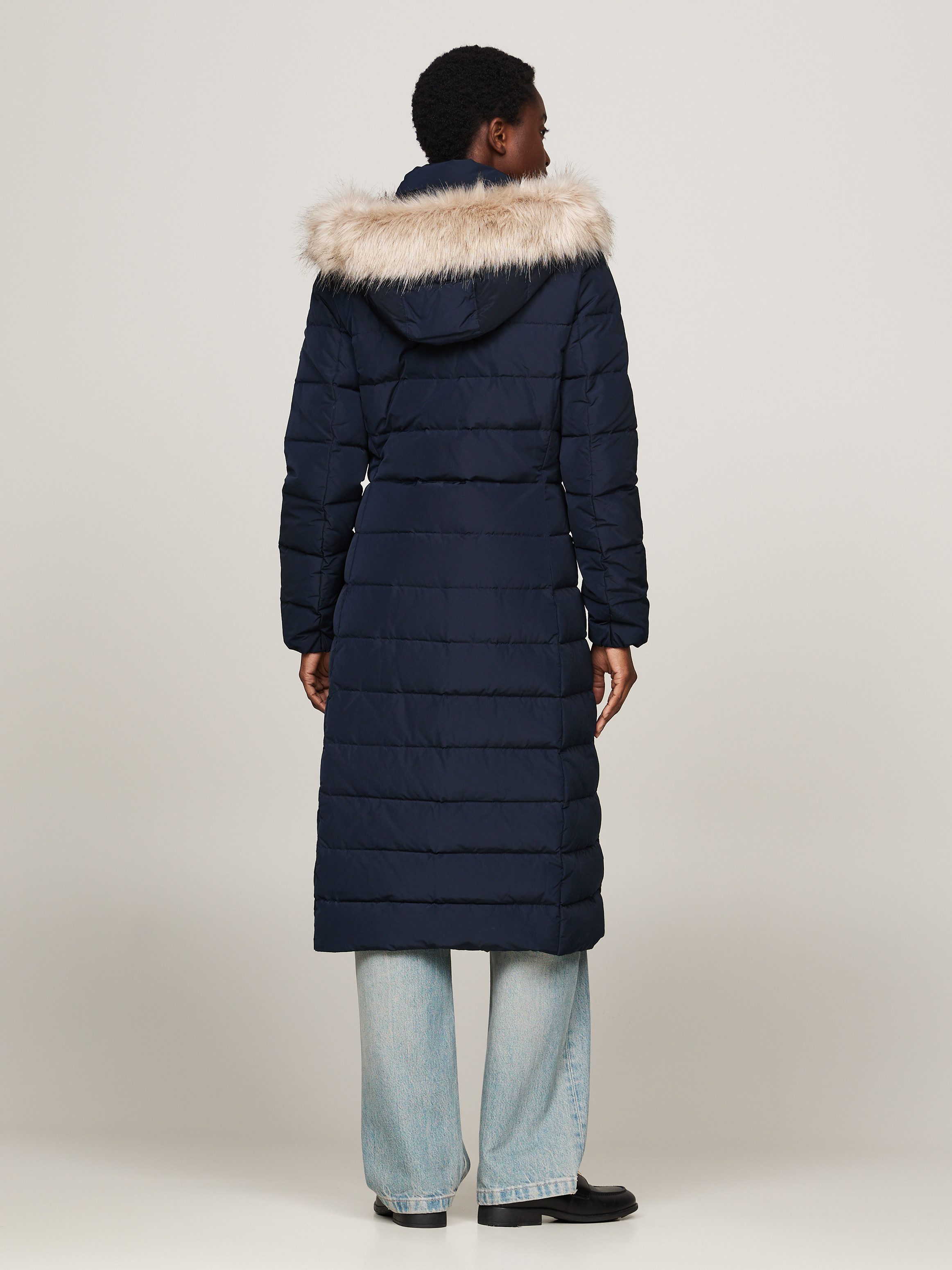 Tommy Hilfiger Gewatteerde jas HERITAGE DOWN TYRA MAXI WITH FUR