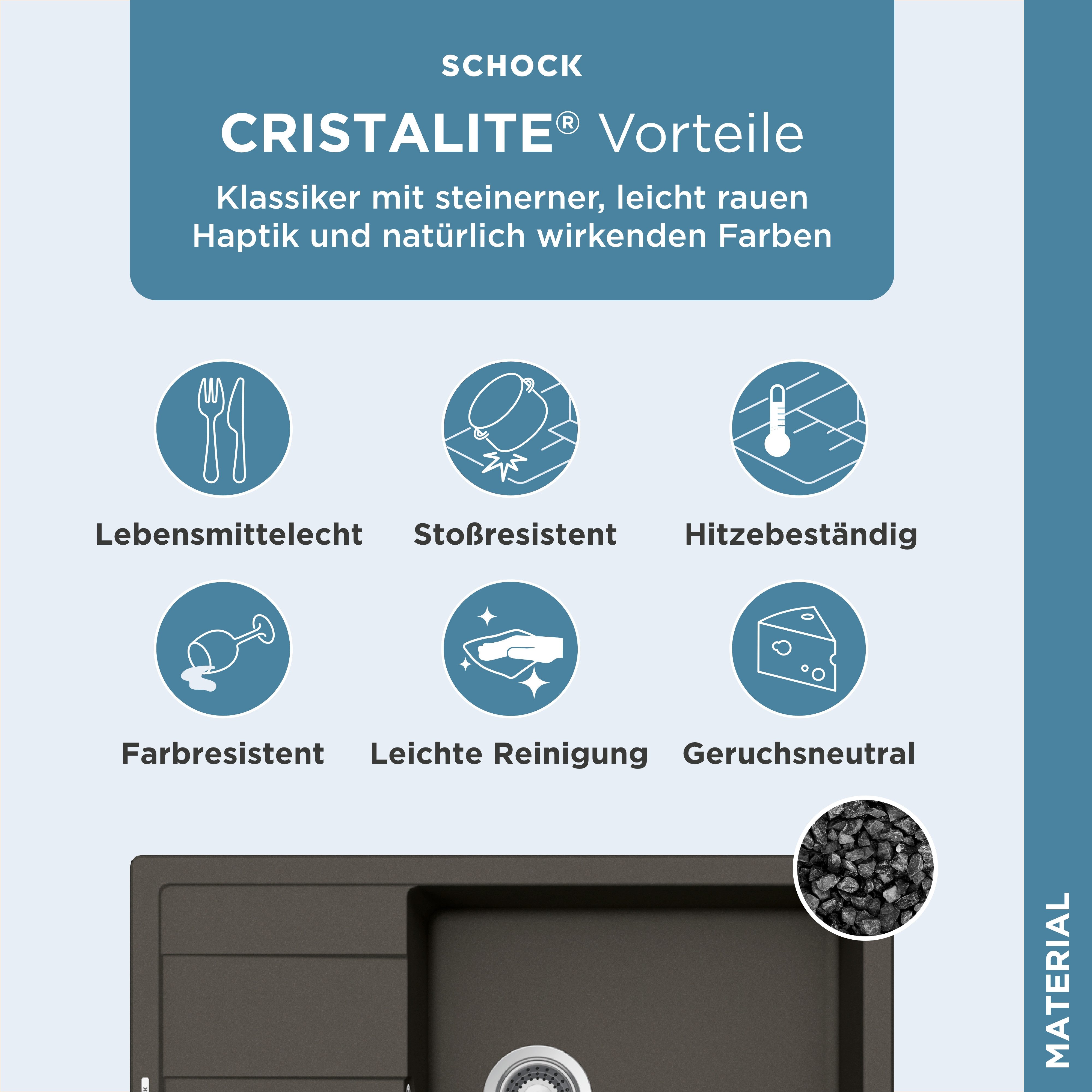 Schock Granieten spoelbak Manhattan D-100LS