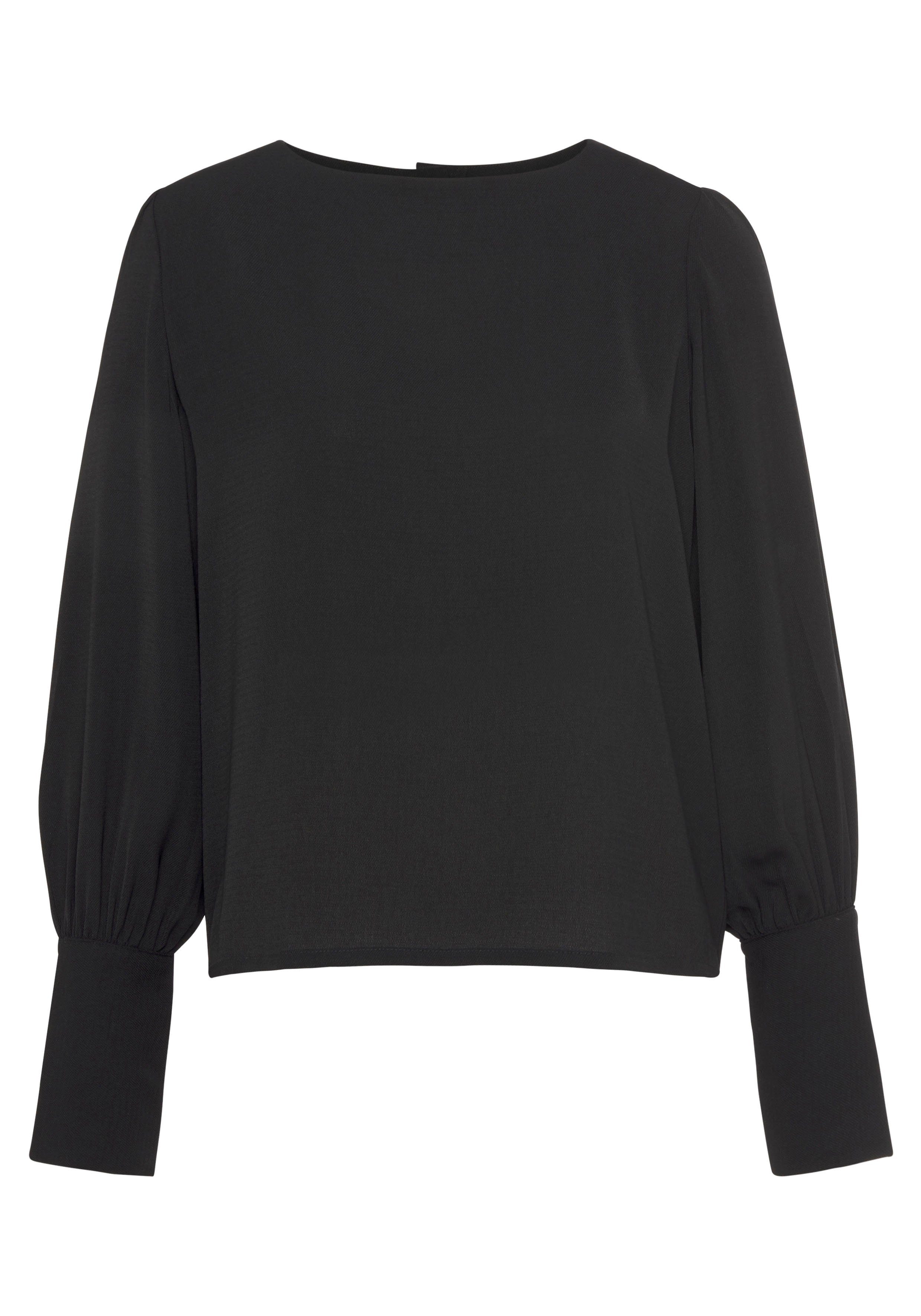 Lascana Blouse met lange mouwen met knoopsluiting achter, elegante damesblouse, business-look