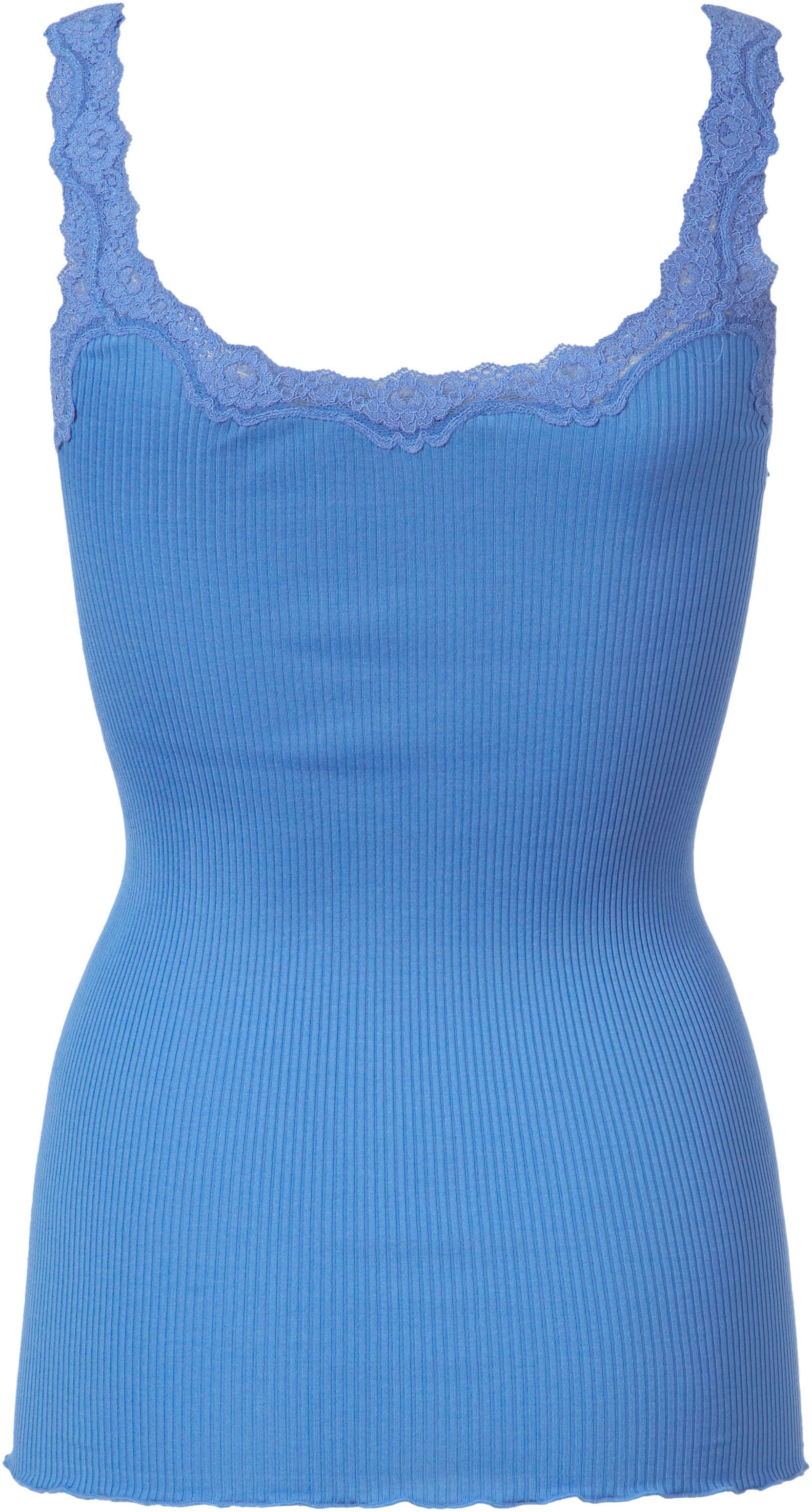 rosemunde Tanktop Babette Silk Top prachtige, omgekeerde vintage kanten afwerking