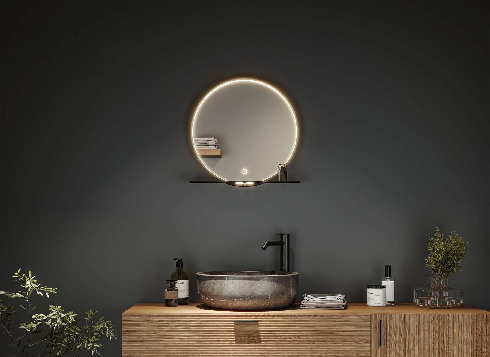 Paulmann Led-wandlamp Spiegel Miro rond IP44 10,5W 500mm 230V