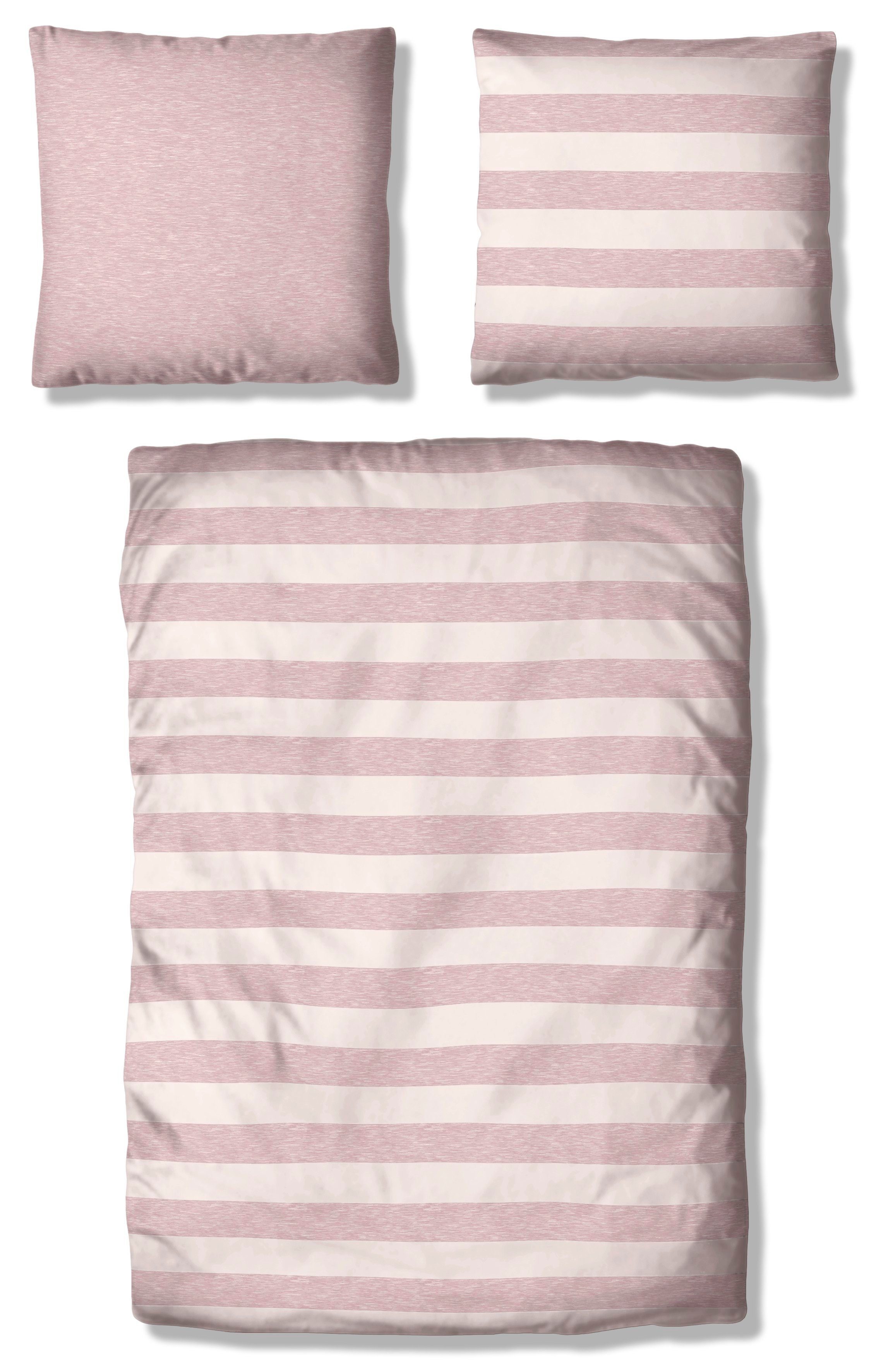 OTTO products Tweezijdig te gebruiken overtrekset Bigstripe 100% biokatoen gots-gecertificeerd, streepdesign in mêlee-look (2-delig)
