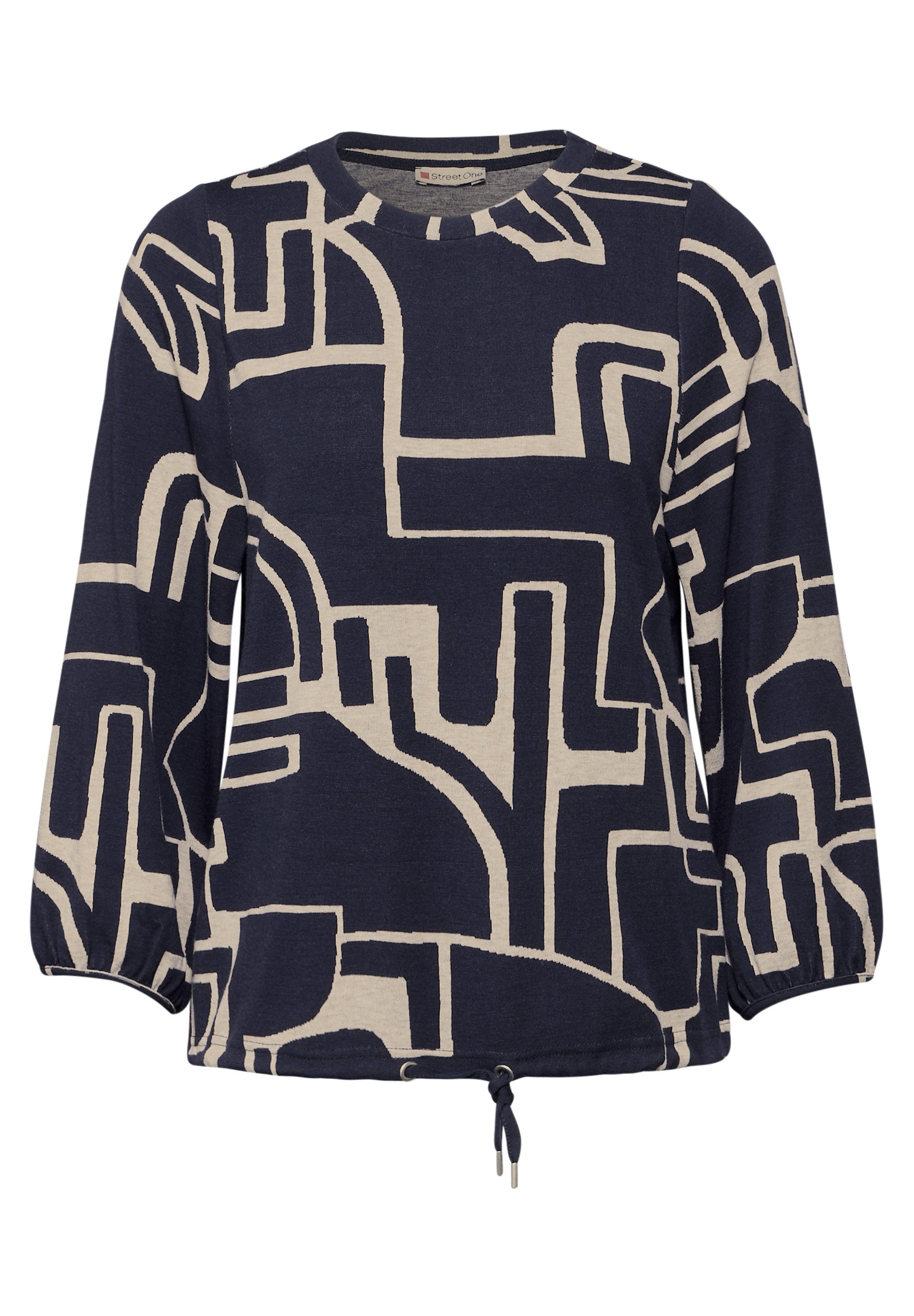 STREET ONE Trui met ronde hals met print all-over