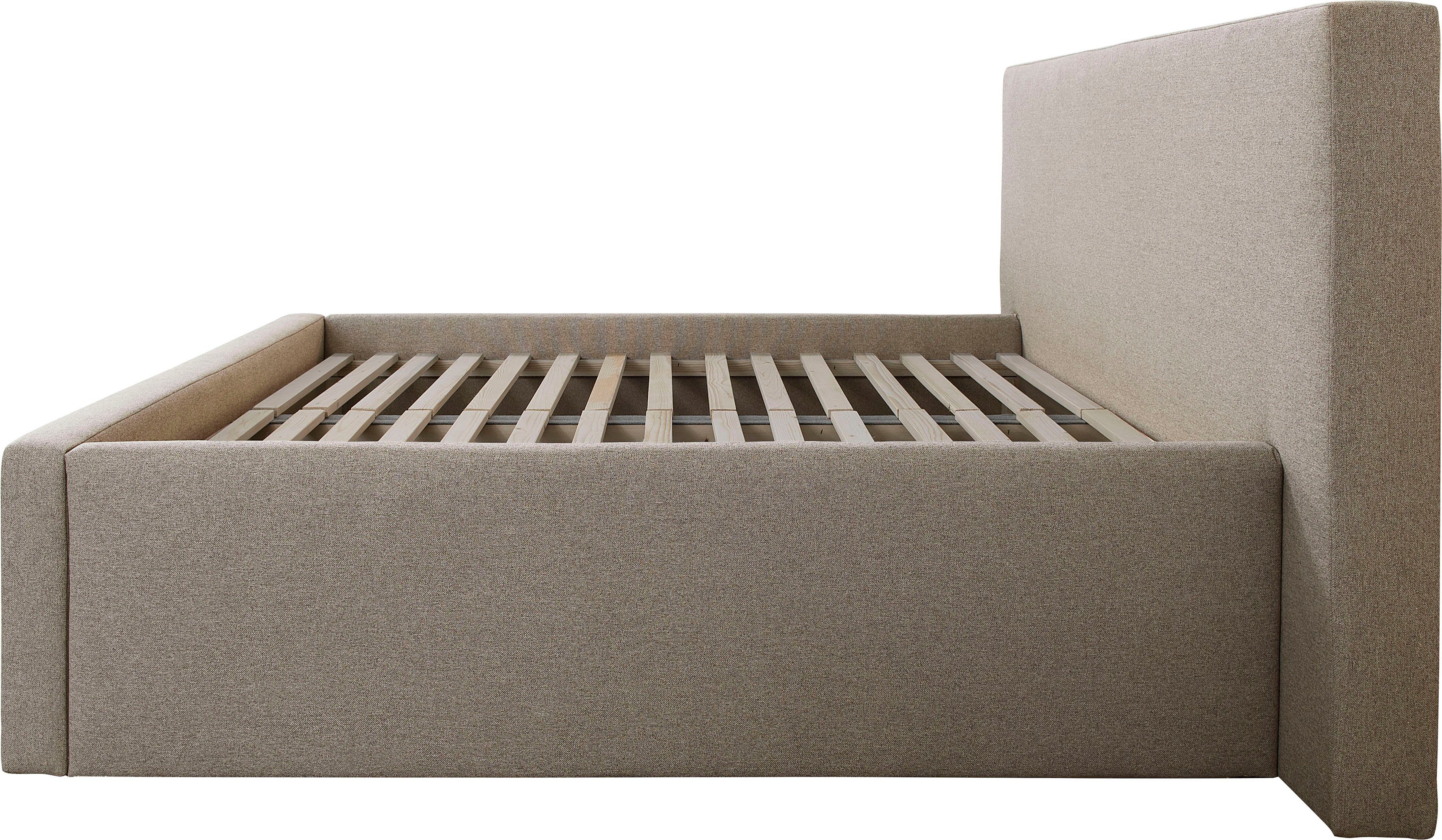 INOSIGN Gestoffeerd bed DALINA rechtlijnig hoofdbord, in 5 breedten, ook in 220 cm lengte