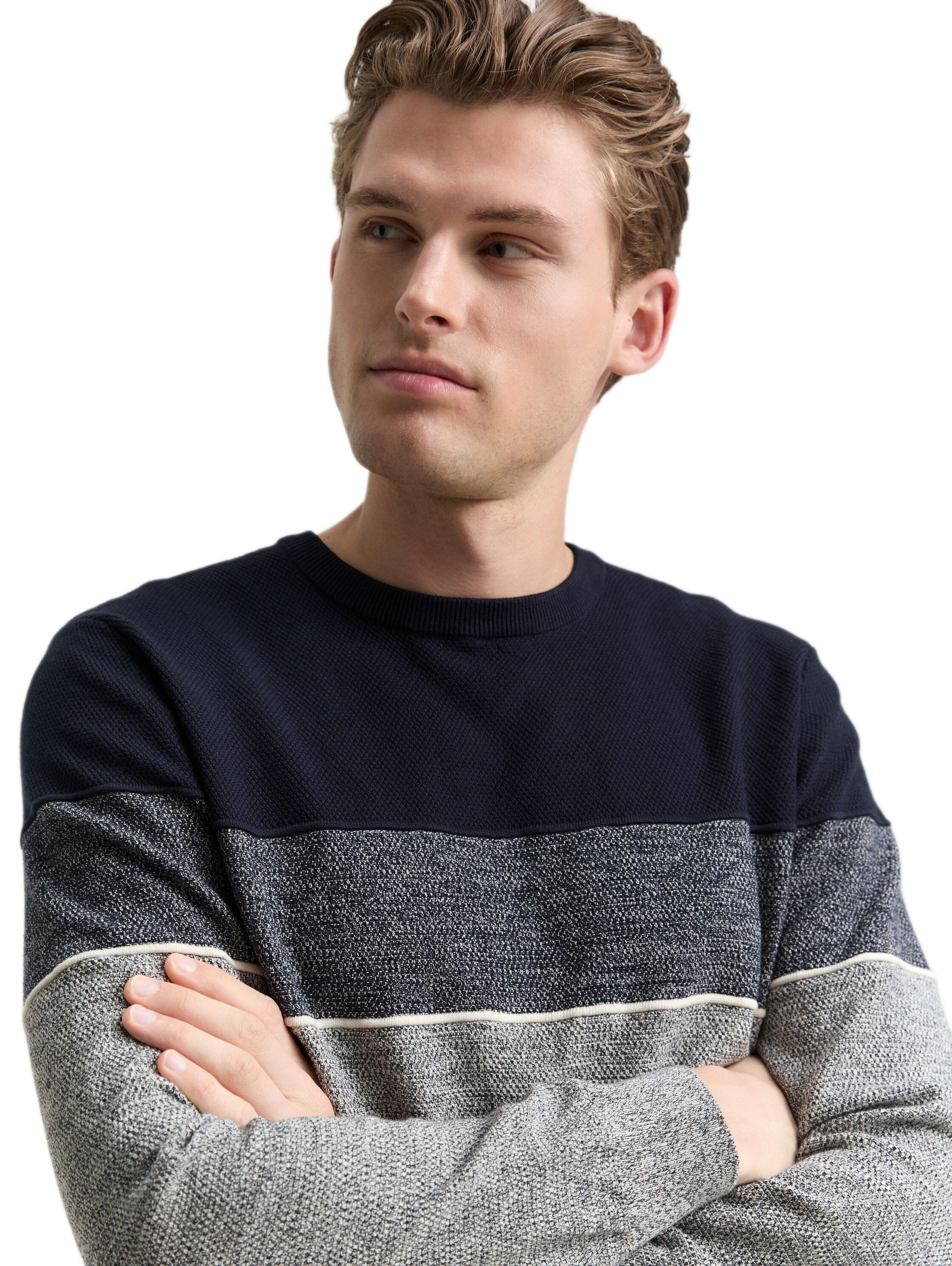 Tom Tailor Trui met ronde hals colourblocking-stijl