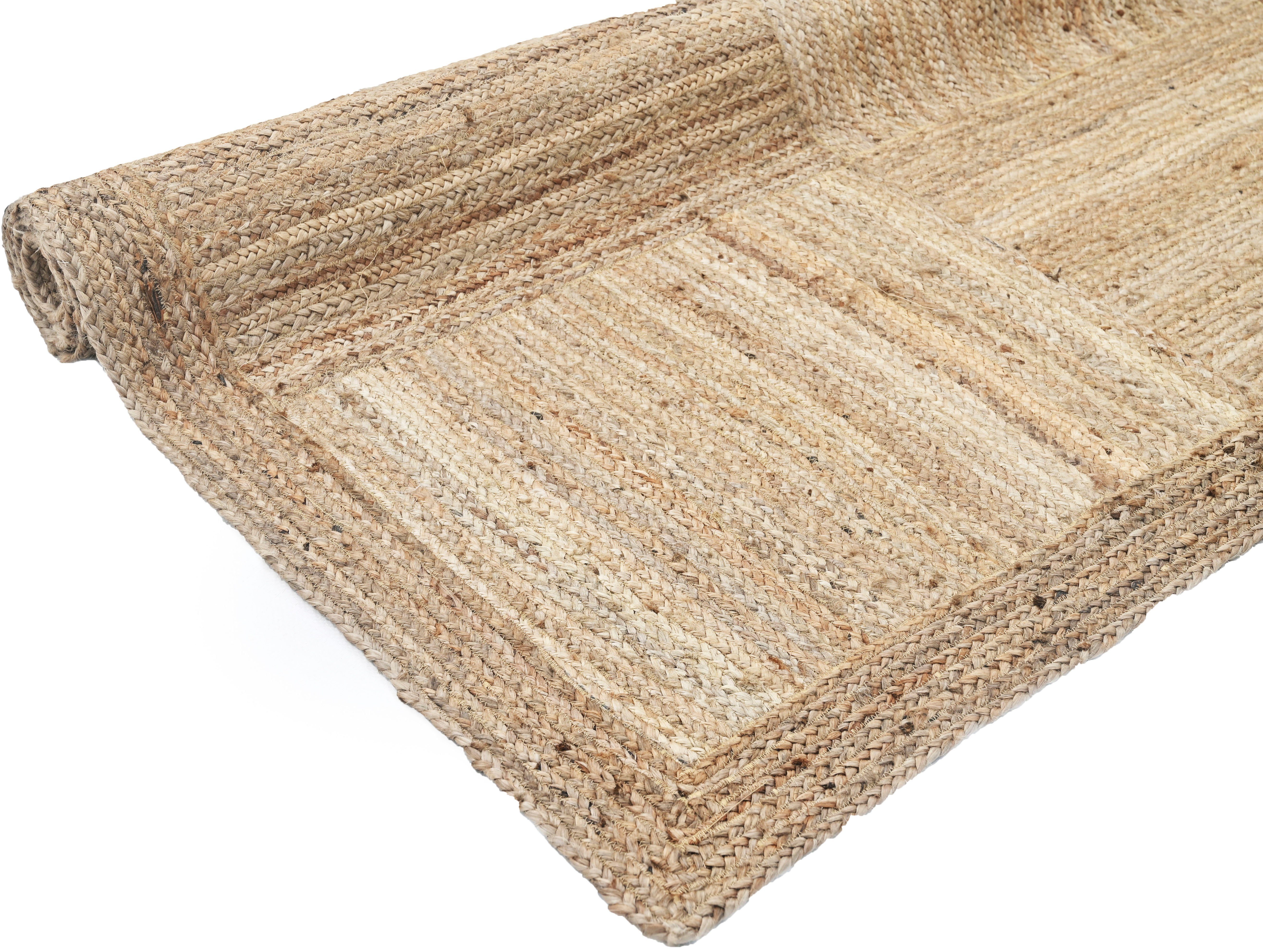 Guido Maria Kretschmer Home&Living Vloerkleed Melati, van 100% jute, natuurlijke vezels Natuurproduct, ruit met randdessin, woonkamer, slaapkamer, eetkamer