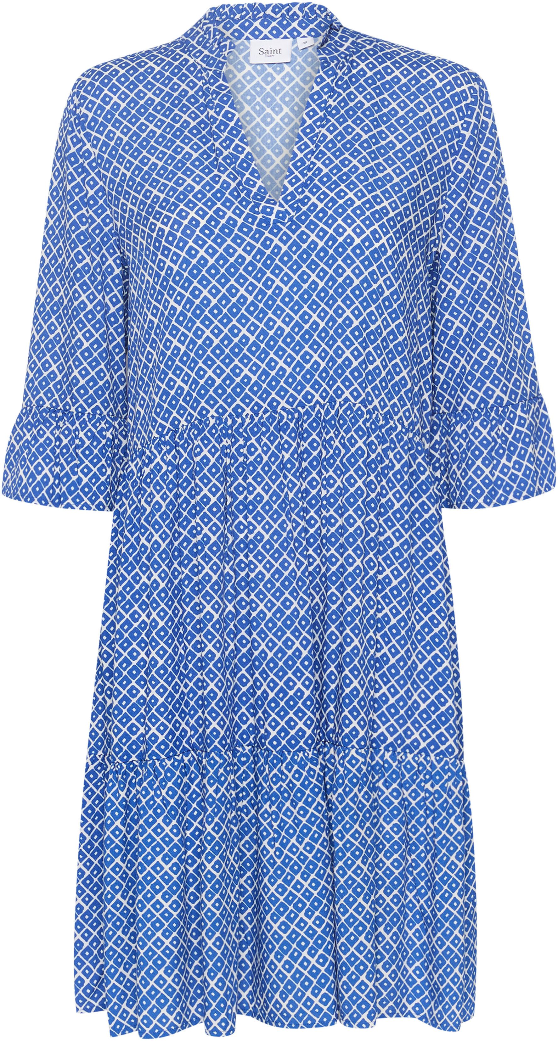 Saint Tropez Blousejurk EdaSZ dress met volants en 3/4 mouwen
