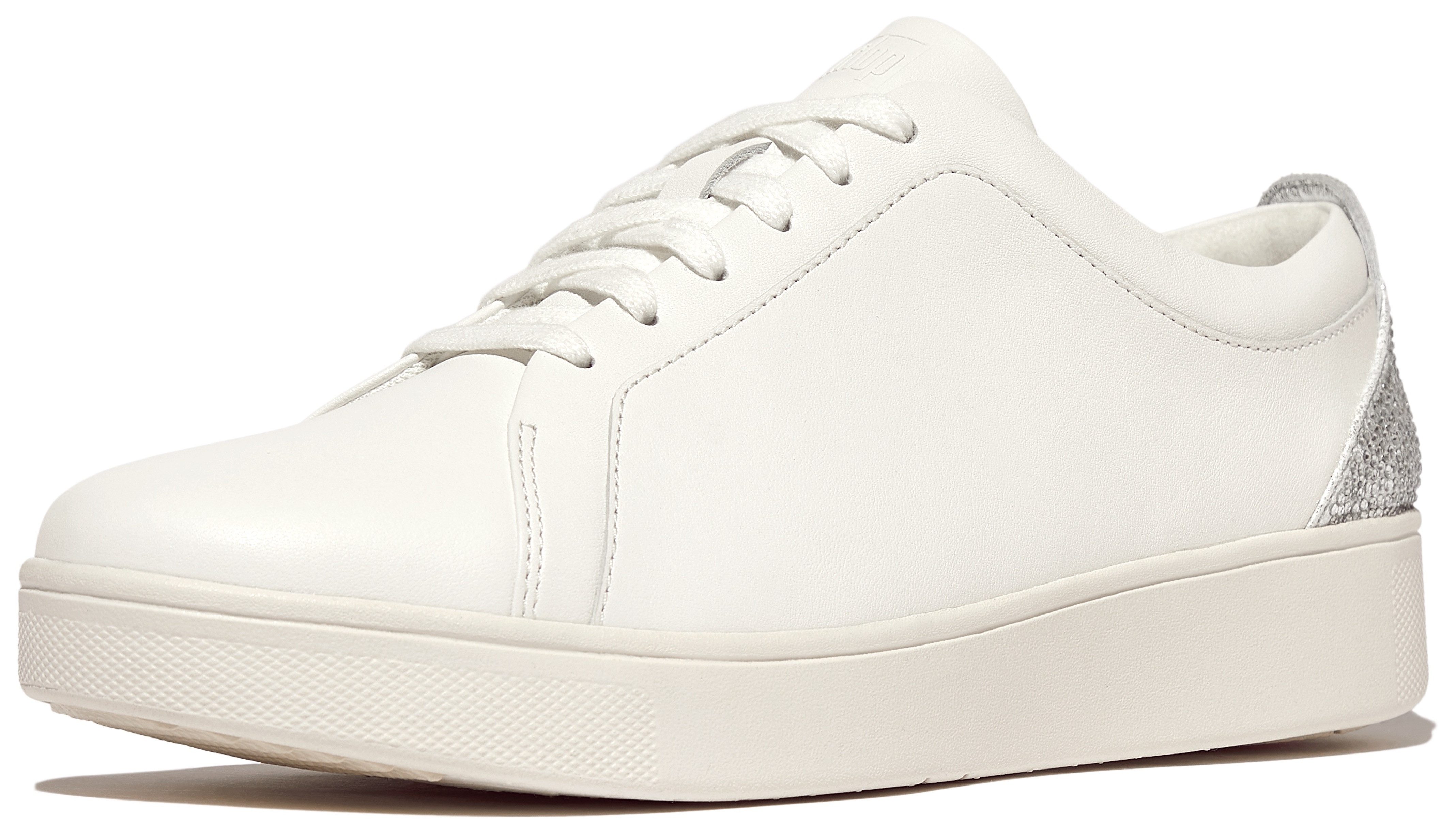 Fitflop Sneakers RALLY CRYSTAL Vrijetijdsschoen, veterschoen, lage schoen met metallic hielpatch