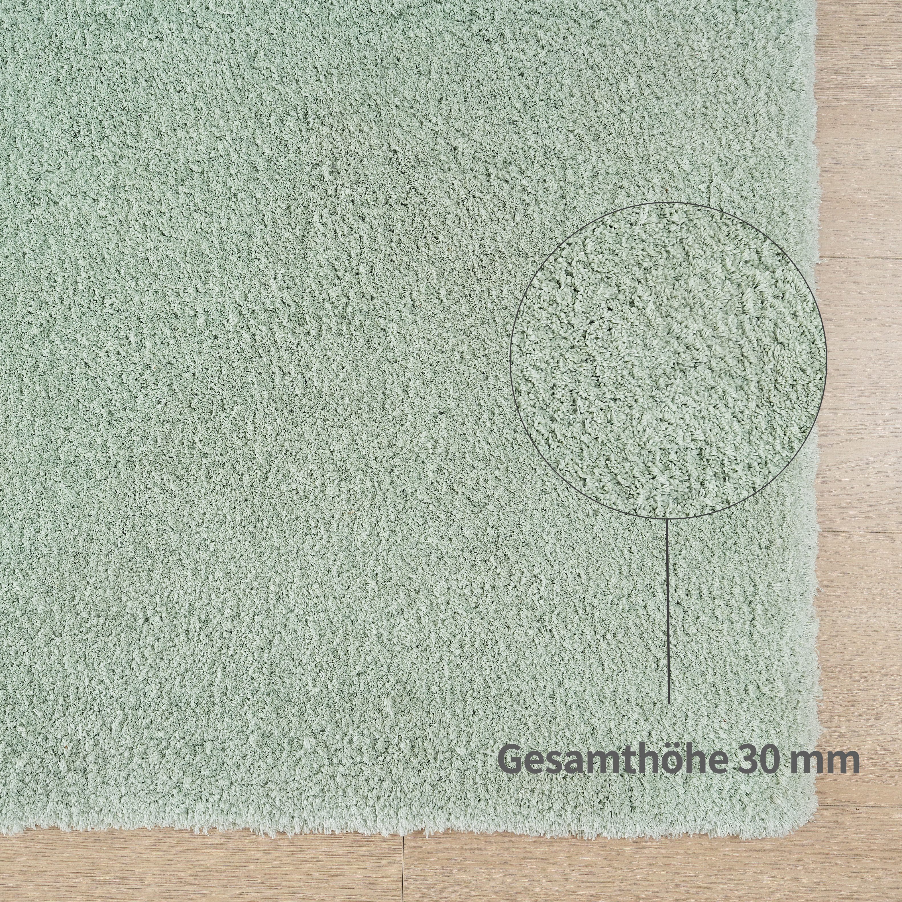 my home Hoogpolig vloerkleed Microvezeltapijt Magong, bijzonder zacht, zeer fijne pool uni, woonkamer, slaapkamer, kinderkamer, ook rond en als loper