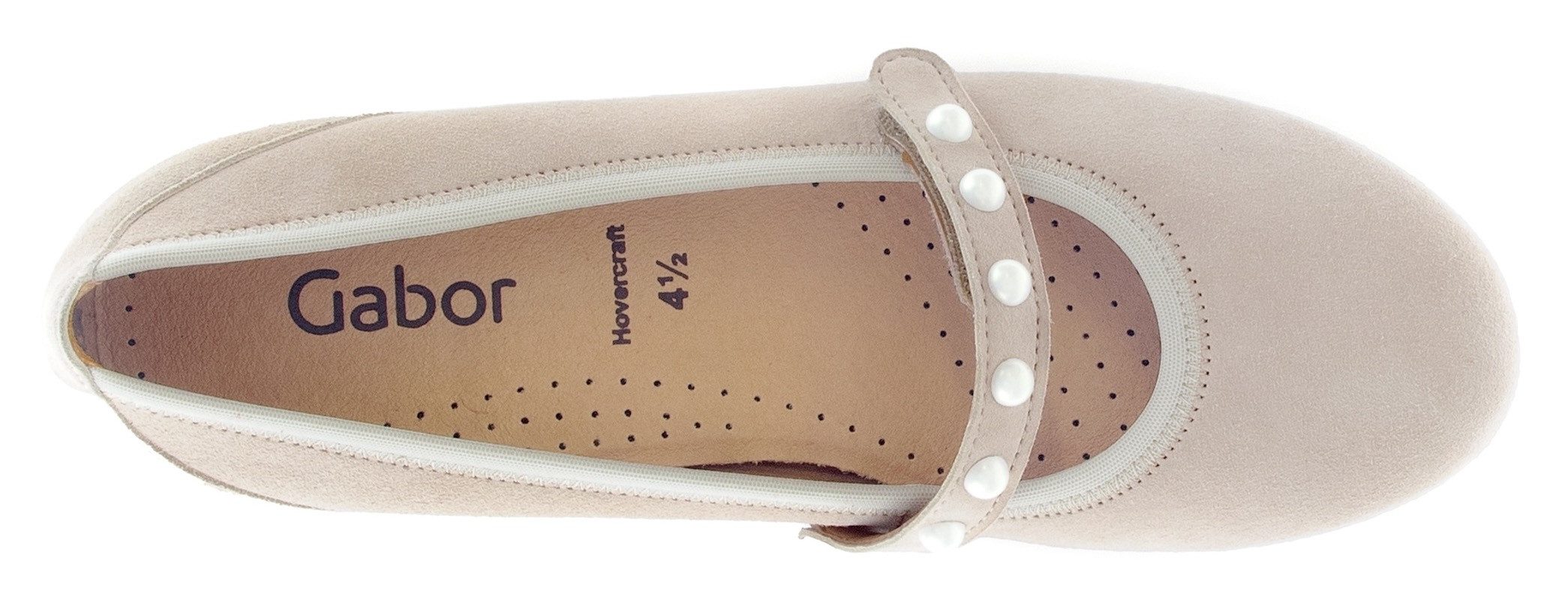 Gabor Ballerina's met riempje , businessschoen, kettschoen met hovercraft-luchtkamer-loopzool