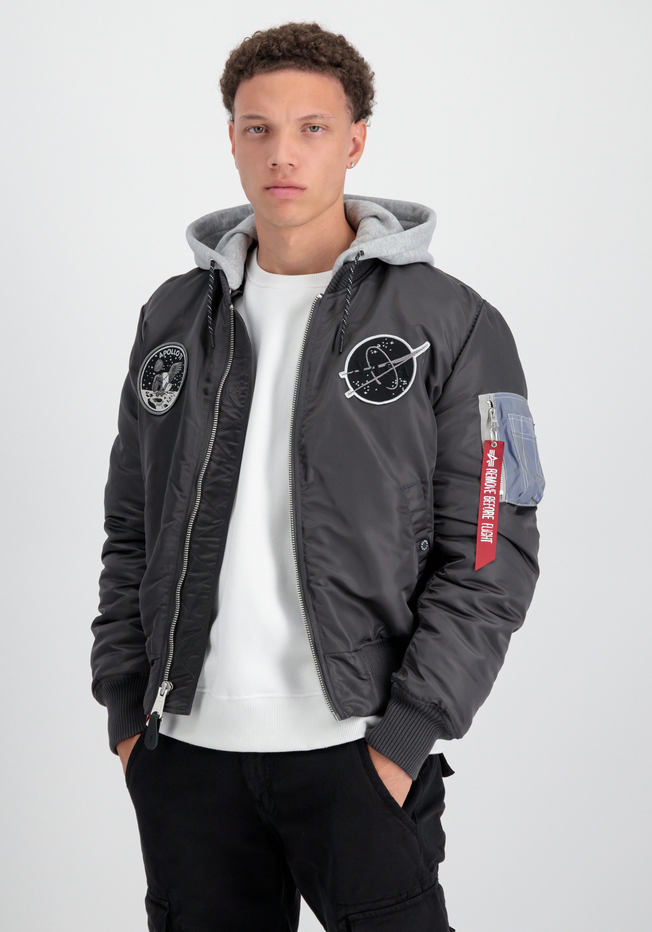Alpha Industries Bomberjack ALPHA INDUSTRIES Men - Bomber Jackets MA-1 VF Hood Dark Side