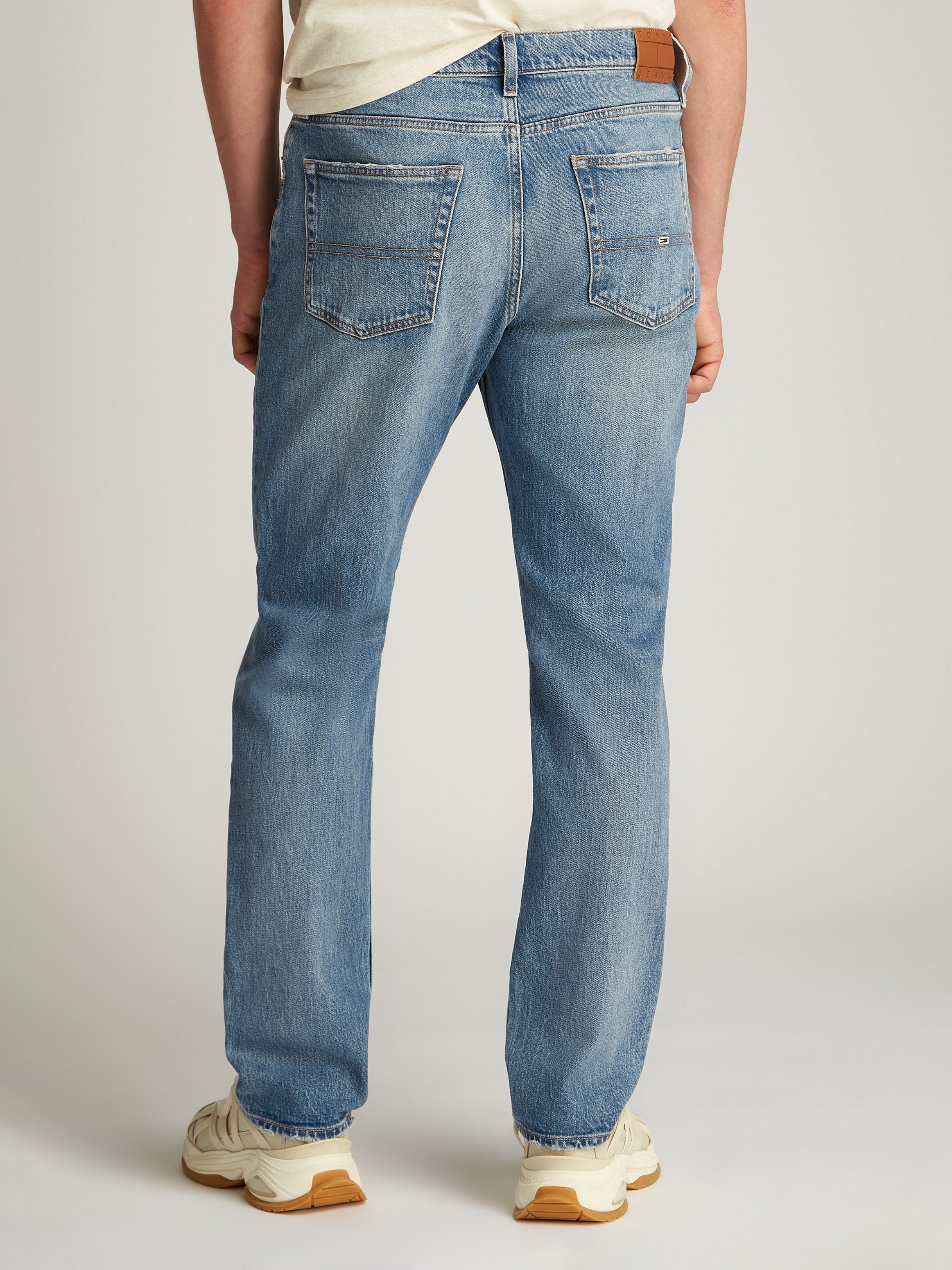 TOMMY JEANS Slim fit jeans RYAN SLIM STRAIGHT met gestempeld logo