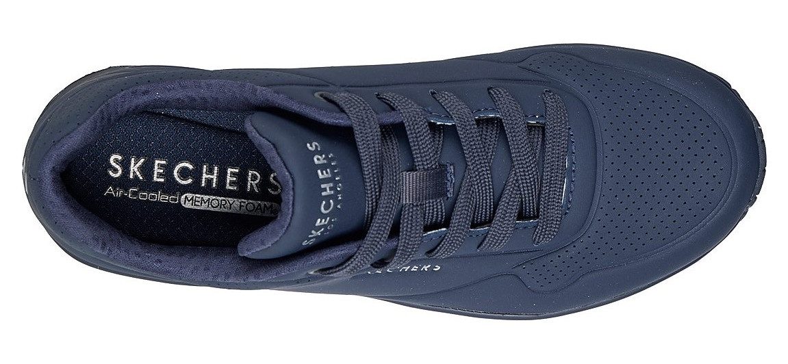 Skechers Sneakers met sleehak UNO STAND ON AIR Vrijetijdsschoen, lage schoen, veterschoen met zacht gevoerde binnenzool