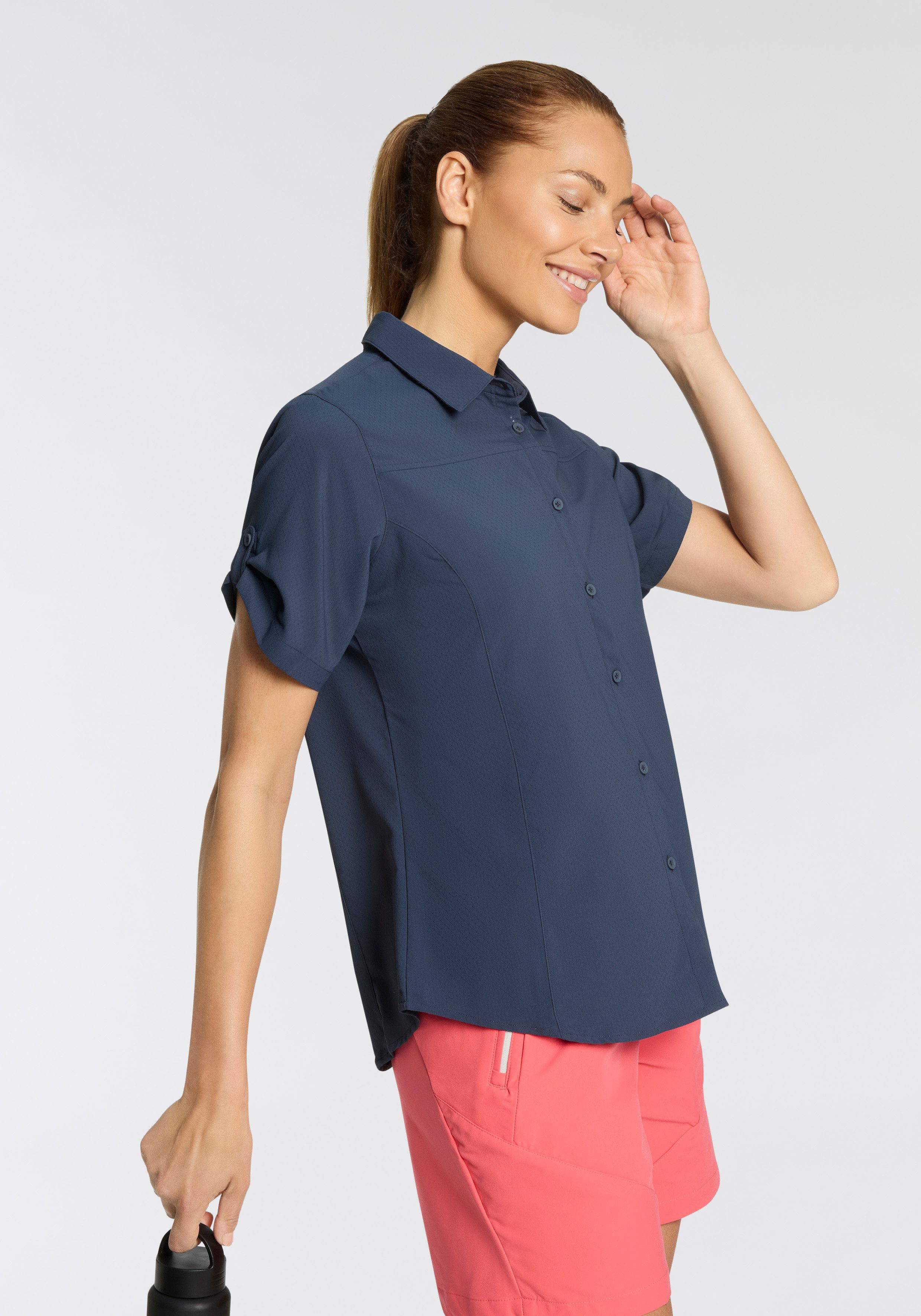 Killtec Functionele blouse KOS 1 WMN WVN SHRT dames blouses maat 36 blauw