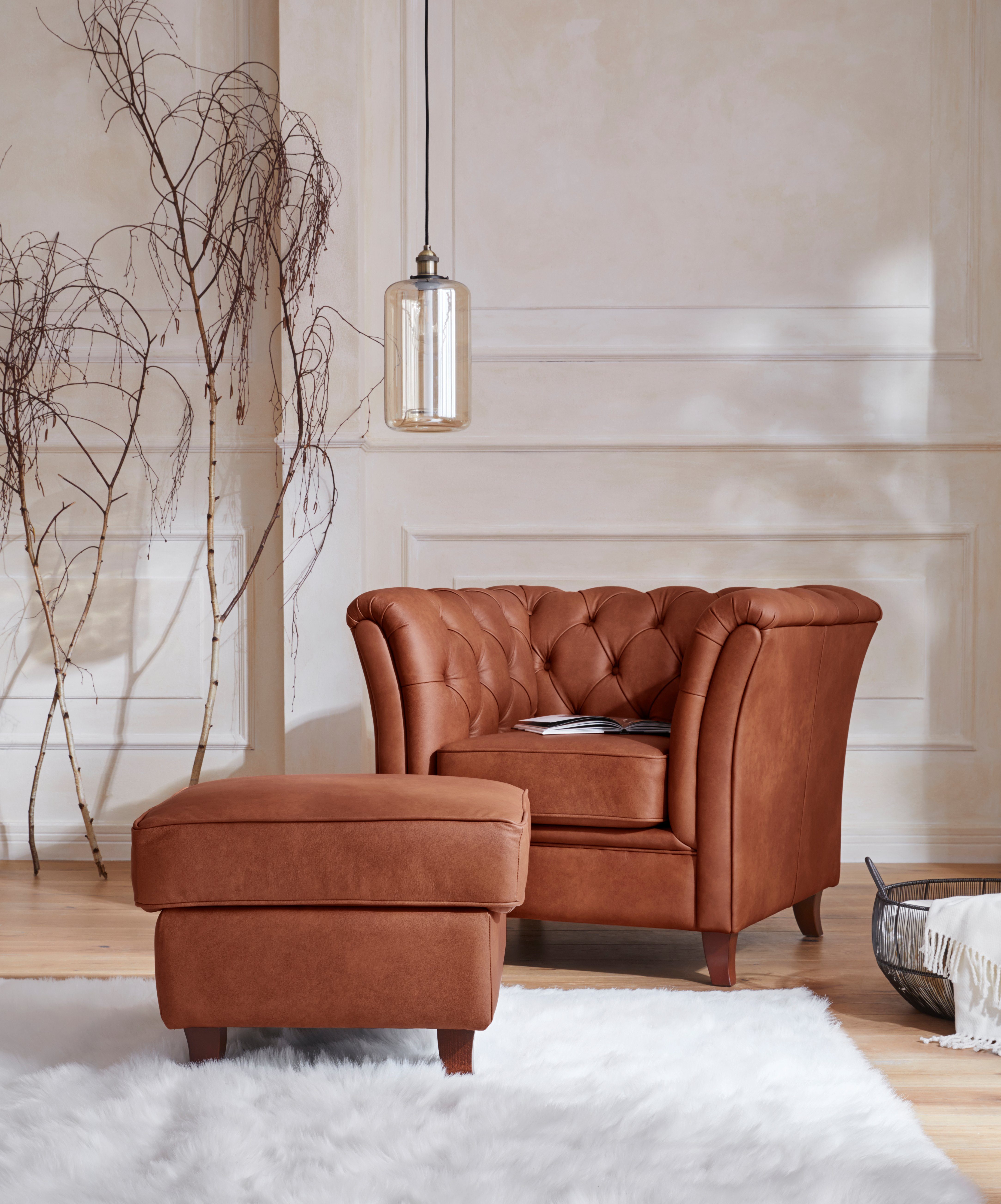 Home affaire Chesterfield-fauteuil Reims cocktailstoel, stoel met echte chesterfield-capitonnage, uitstekende verwerking