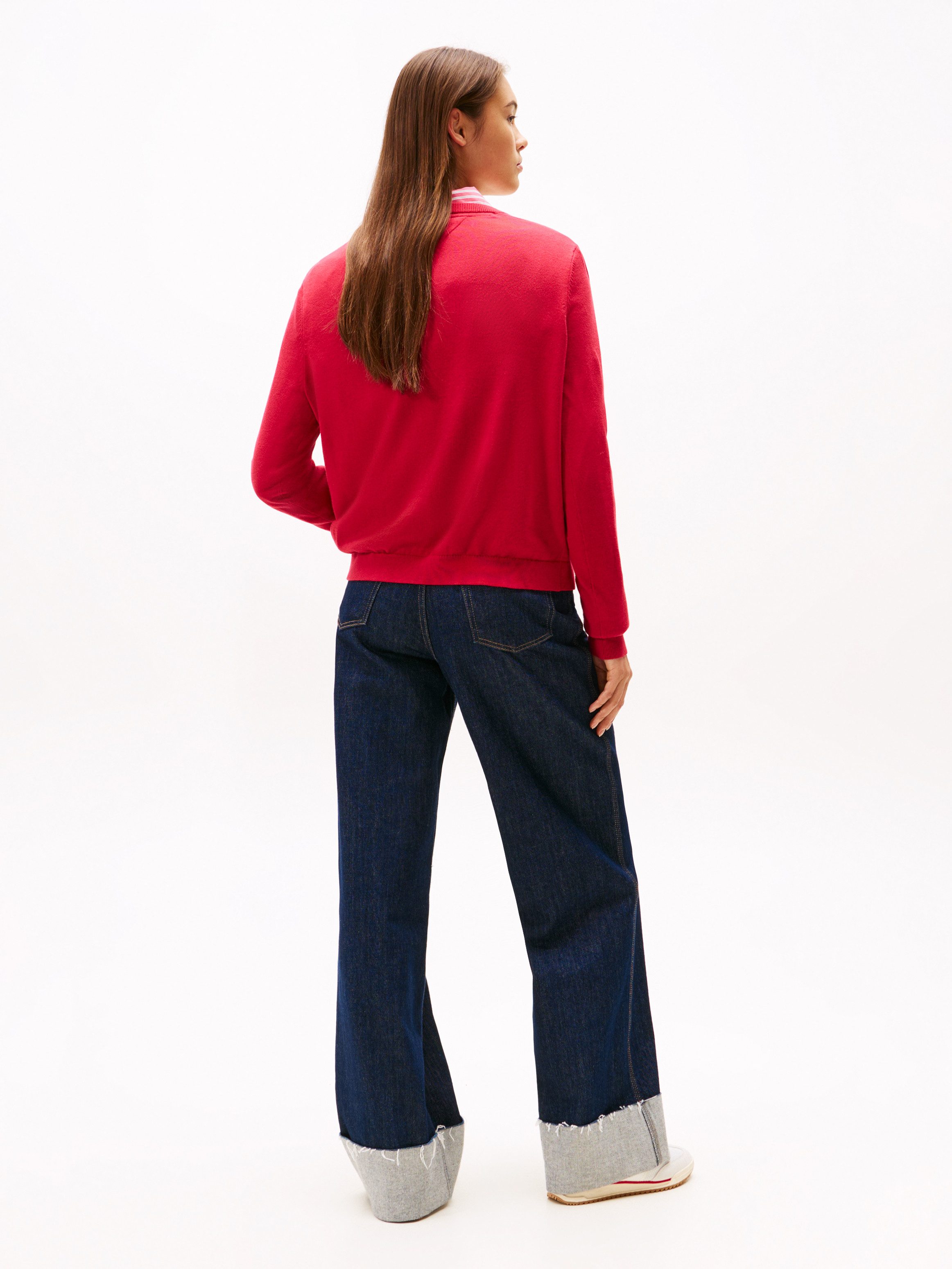TOMMY JEANS Trui met V-hals TJW ESSENTIAL VNECK SWEATER EXT