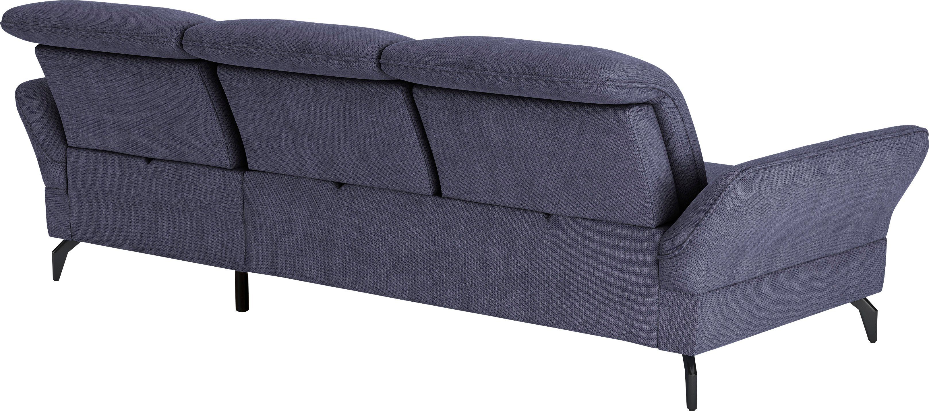 sit&more Hoekbank Leandro L-vorm Naar keuze met bed, hoofdbord en armleuningfunctie, en bedkist