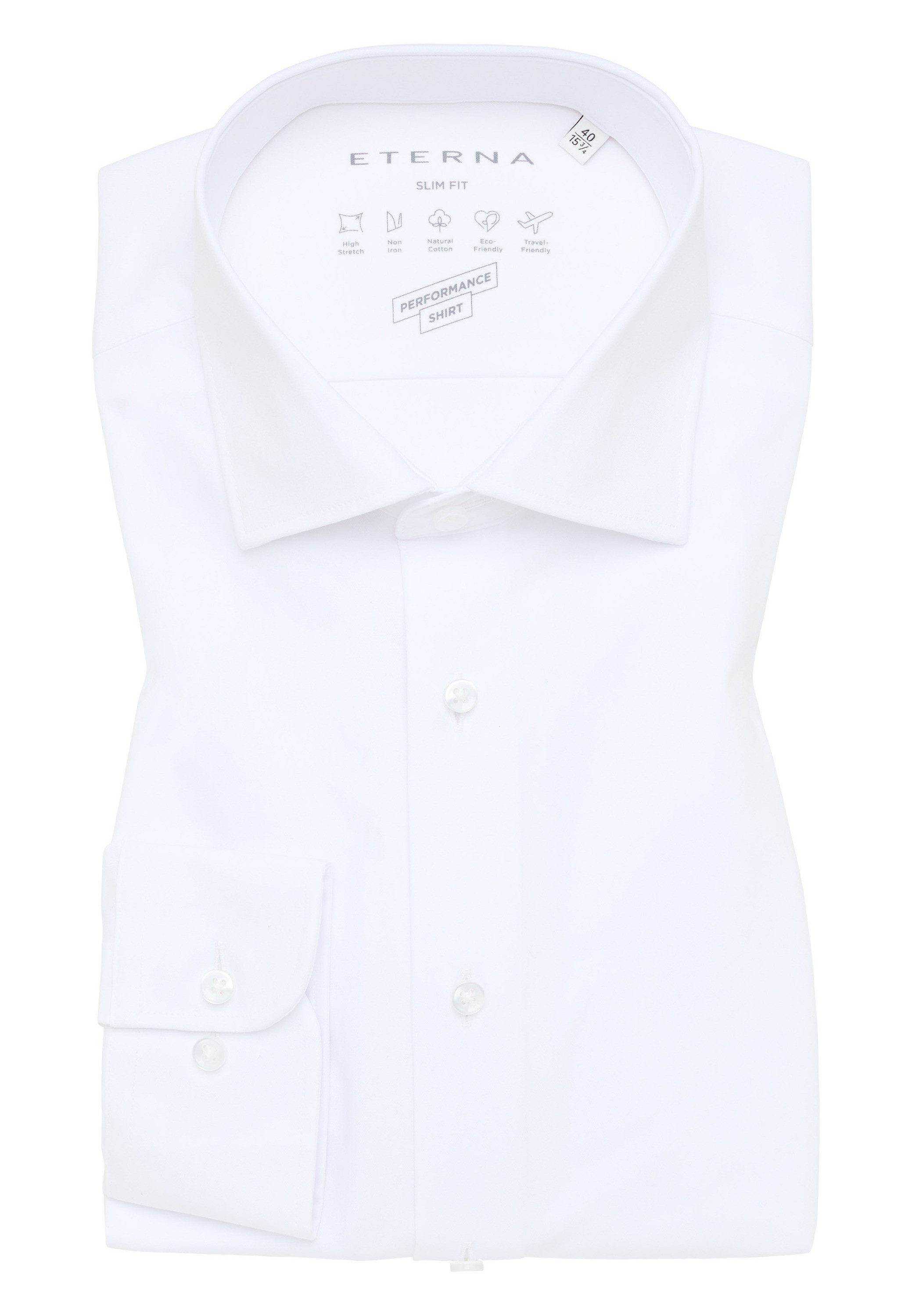 Eterna Overhemd met lange mouwen Slim fit NON IRON (strijkvrij)
