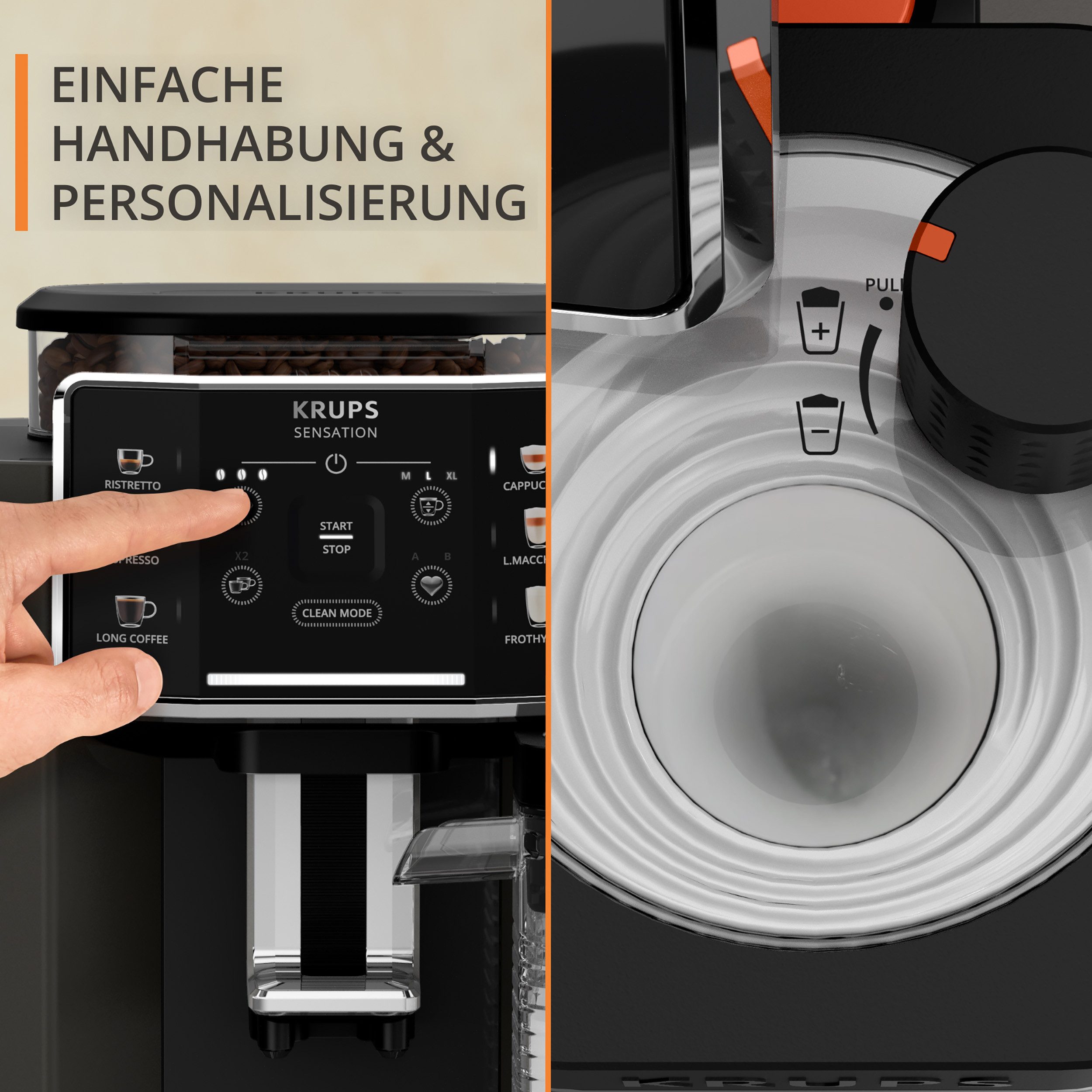 Krups Volautomatisch koffiezetapparaat EA9128D Sensation Milk