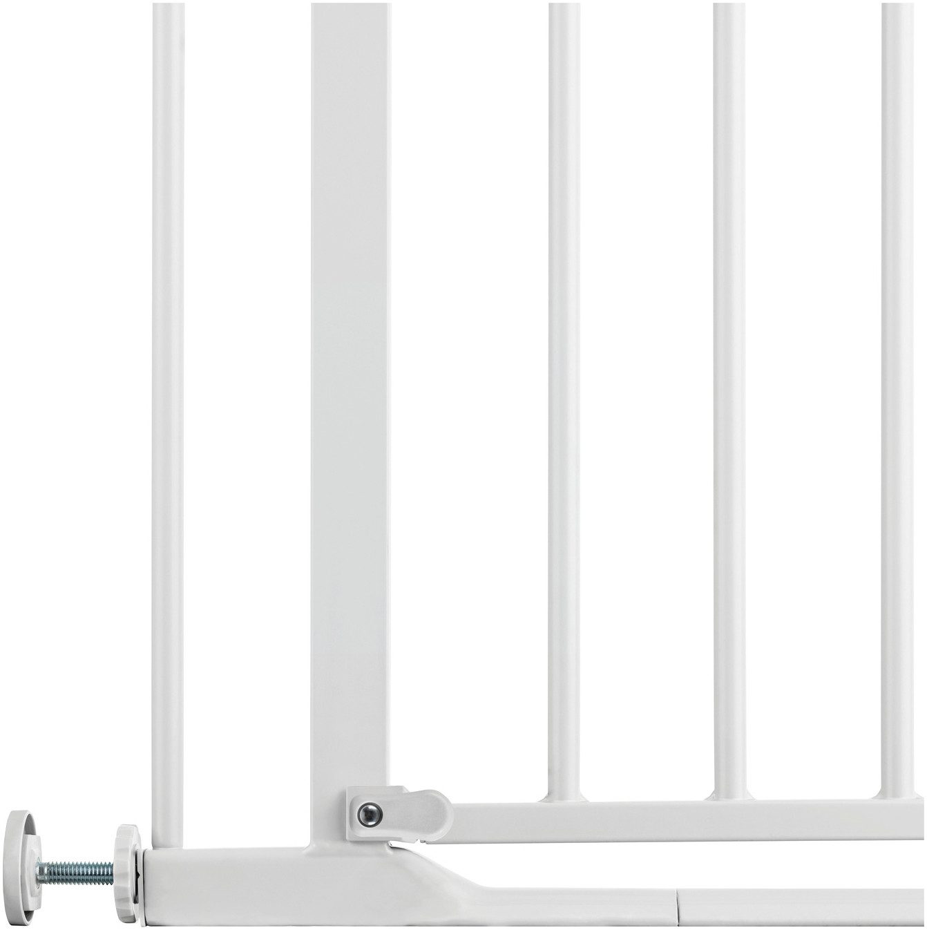 Hauck Traphek Clear Step set 2 inclusief verlenging 9 cm, wit ook als traphekje te gebruiken, 84-89 cm, vlakke doorgang