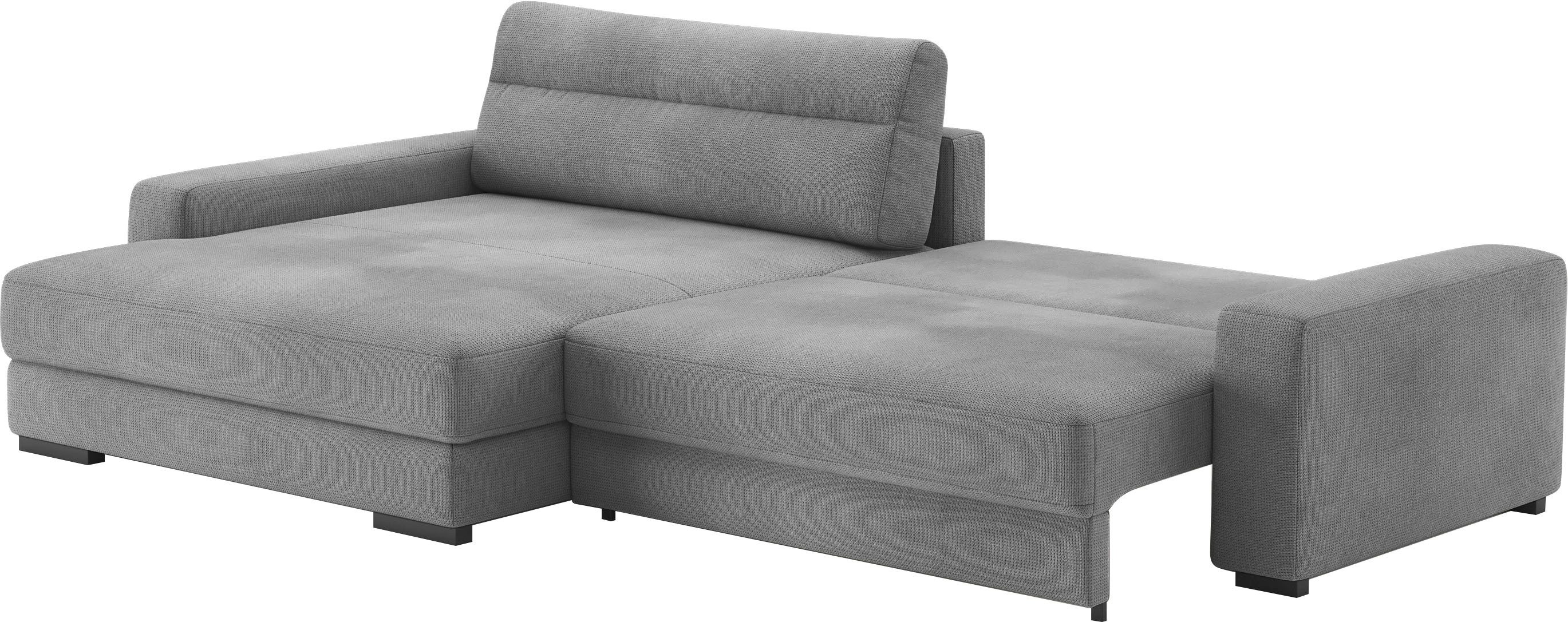 Mr. Couch Hoekbank Marcello DuraFlex L-vorm EasyBett, bedbox, koudschuimvering, tot 140 kg belastbaar