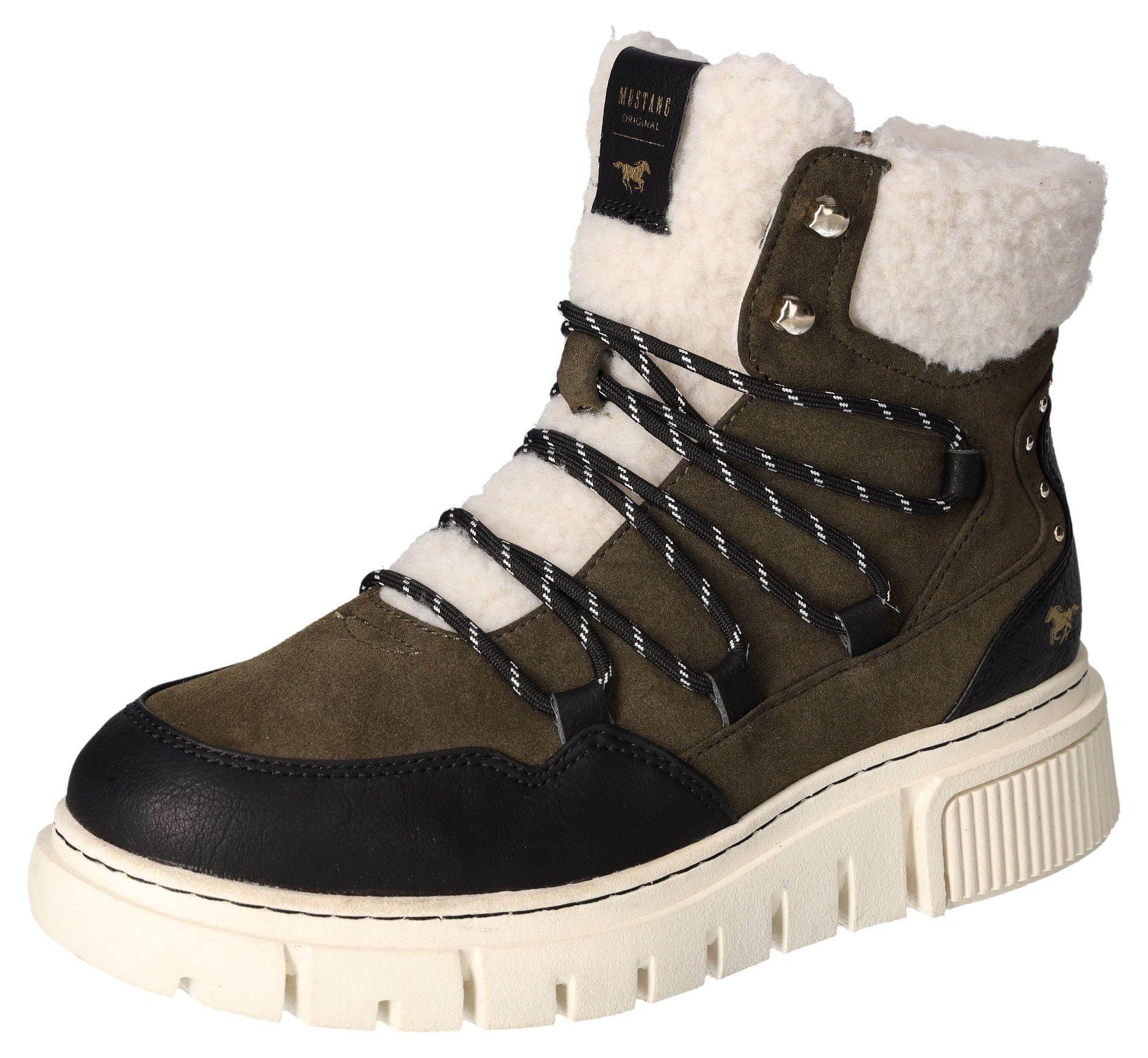 Mustang Shoes Winterlaarzen veterschoenen snowboots met praktische binnenrits