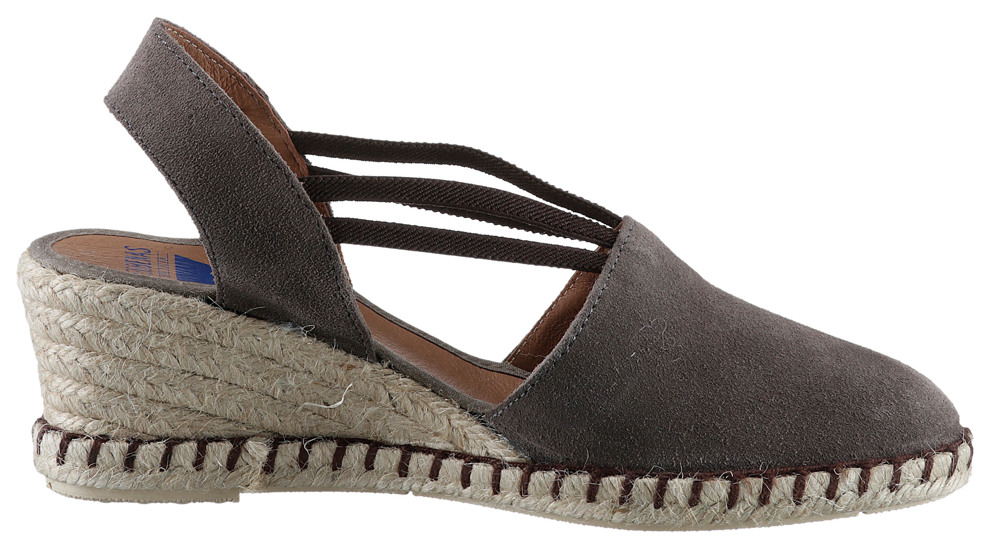VERBENAS Sandaaltjes Maika Serraje zomerschoen, sandaal, sleehak, met jute bekleding
