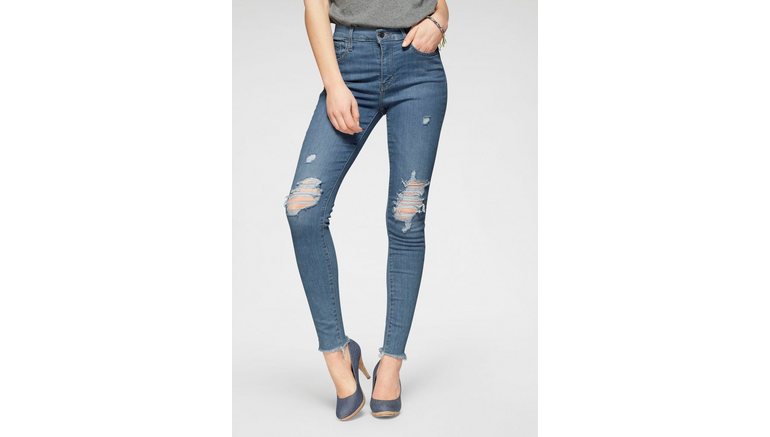 Levi's® Skinny fit jeans 720 High Rise Super Skinny met destroyed-effecten