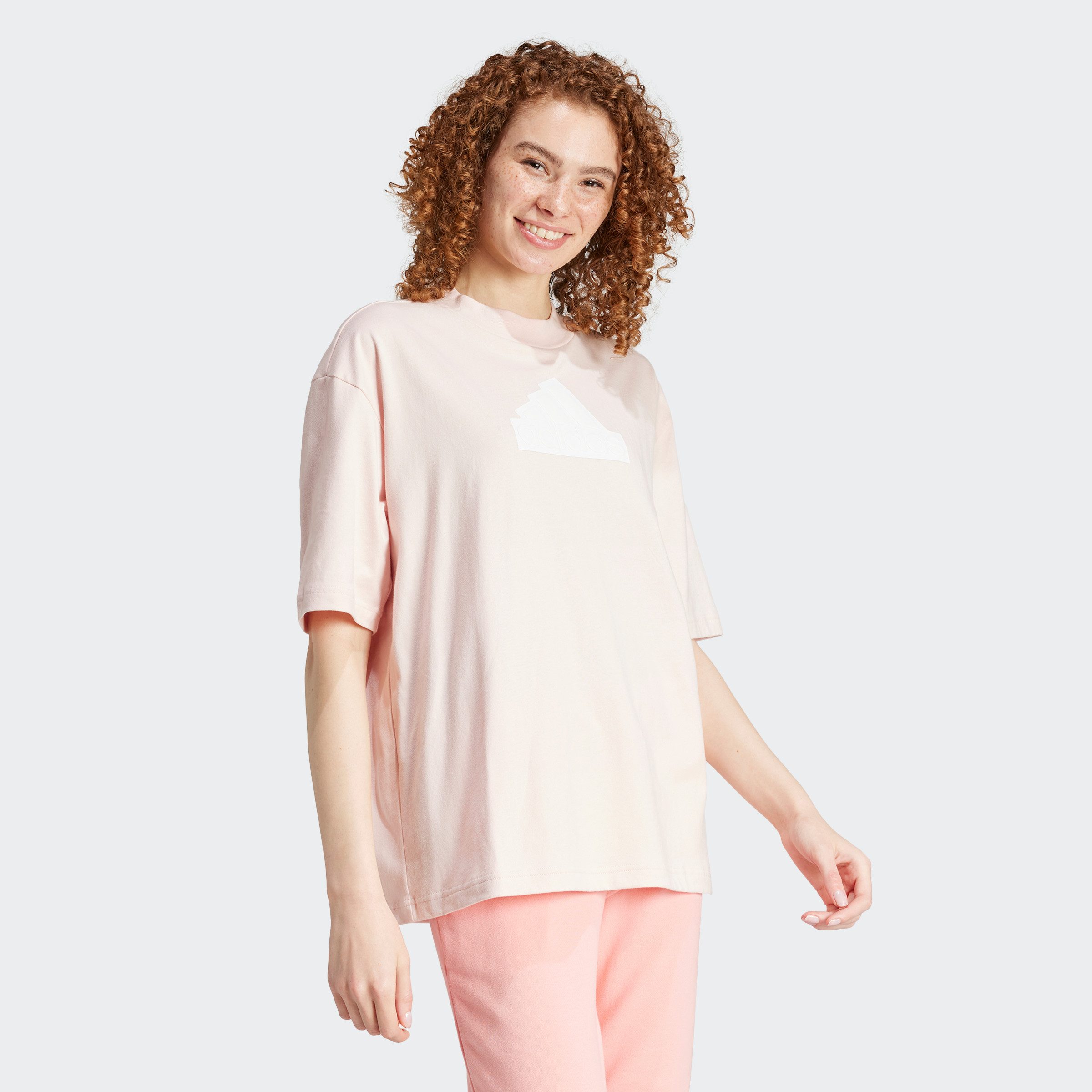 adidas Sportswear T-shirt W FI BOS BF TEE dames tops maat XS roze