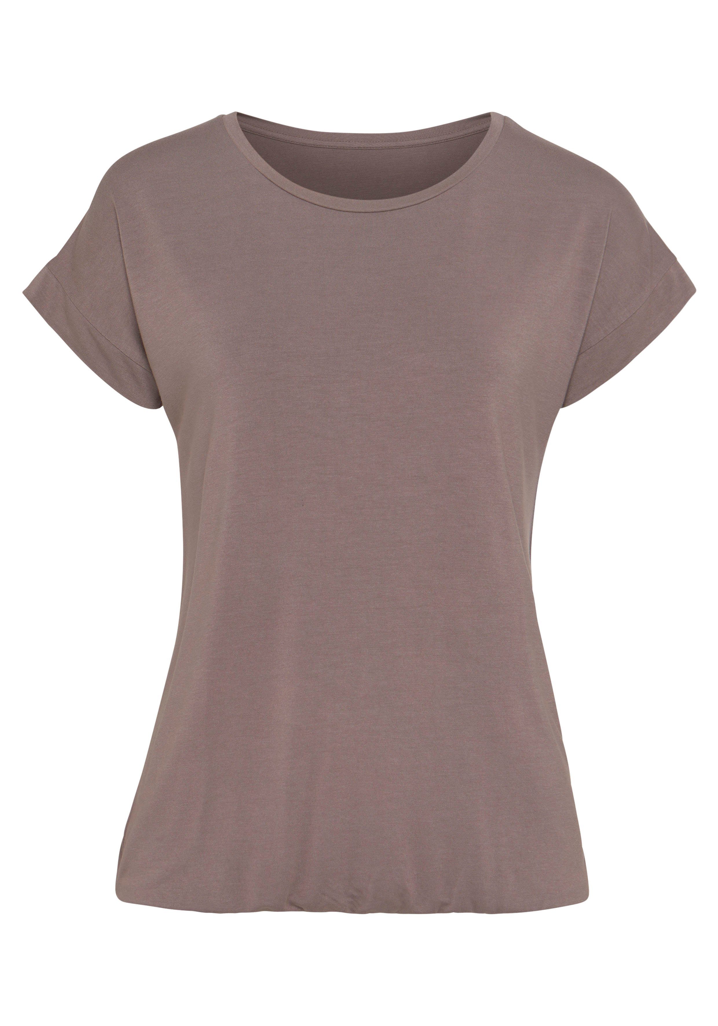 Vivance Shirt met korte mouwen Met elastiek in de band van zachte viscose-stretch