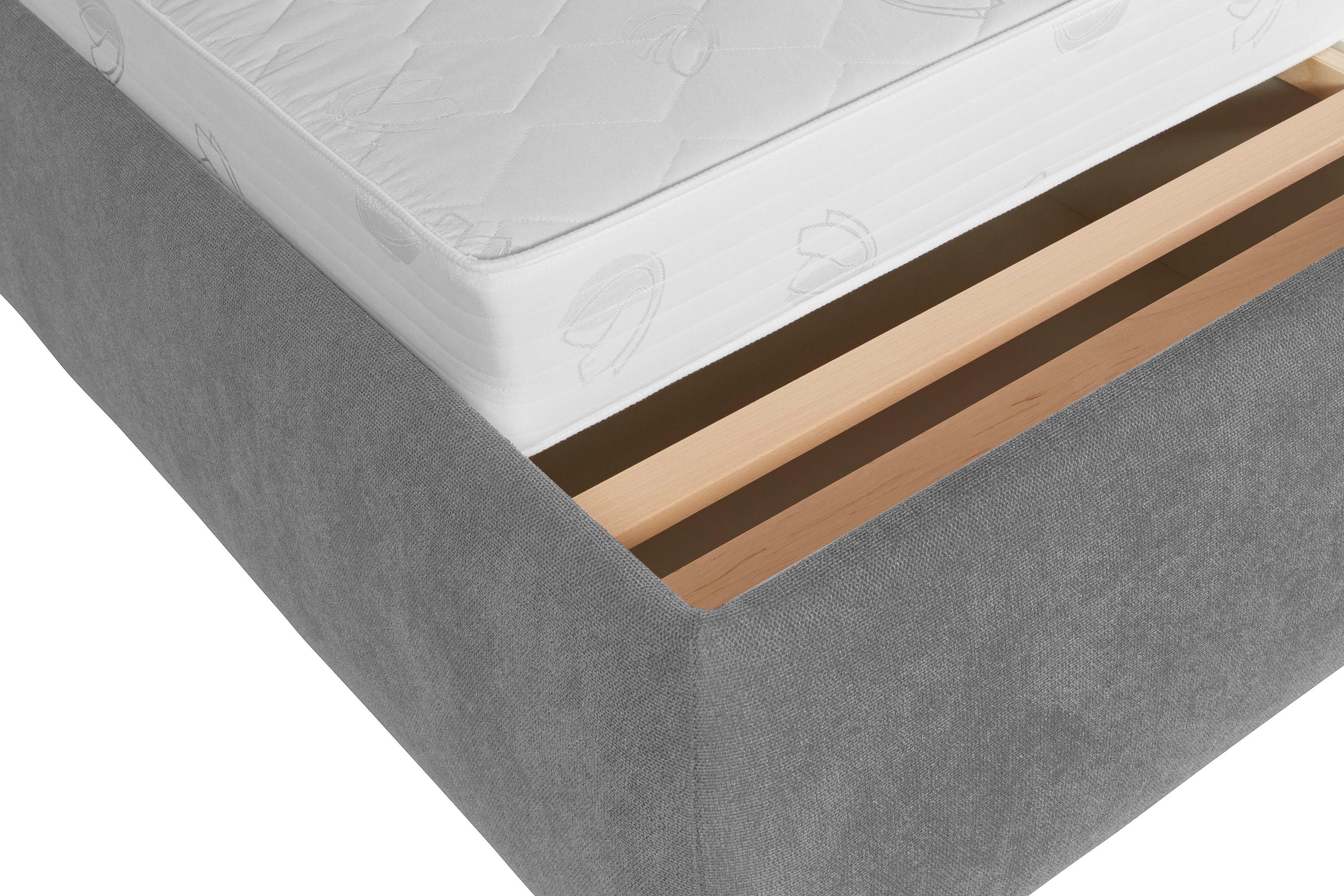 andas Gestoffeerd bed Jenson als bedframe of met 3 matrassoorten en hardheden