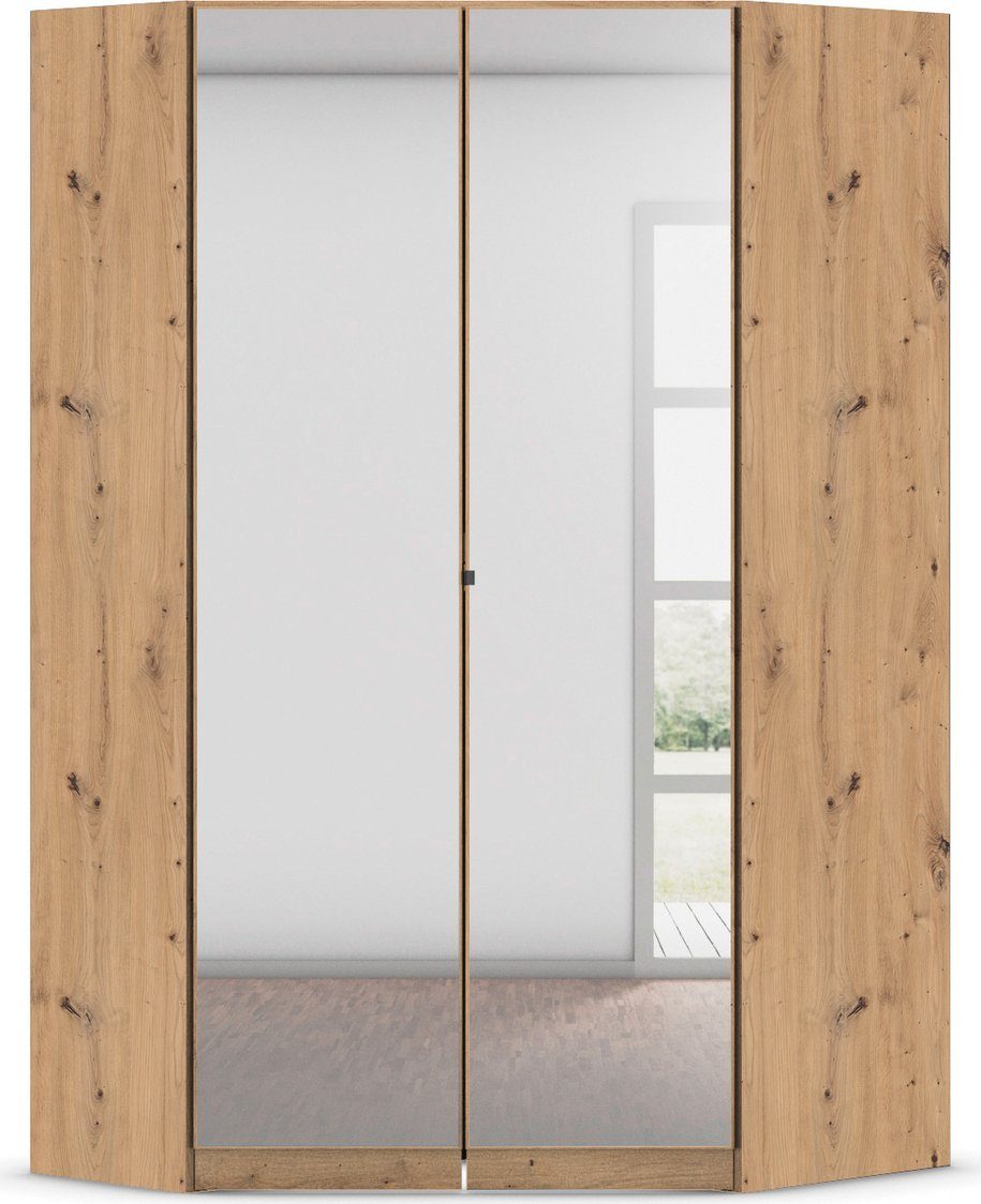 rauch HoekKledingkast kast garderobe waskast COSTA 2-deurs met spiegel, volledig uitgerust met veel opbergruimte made in germany hoekkasten bruin