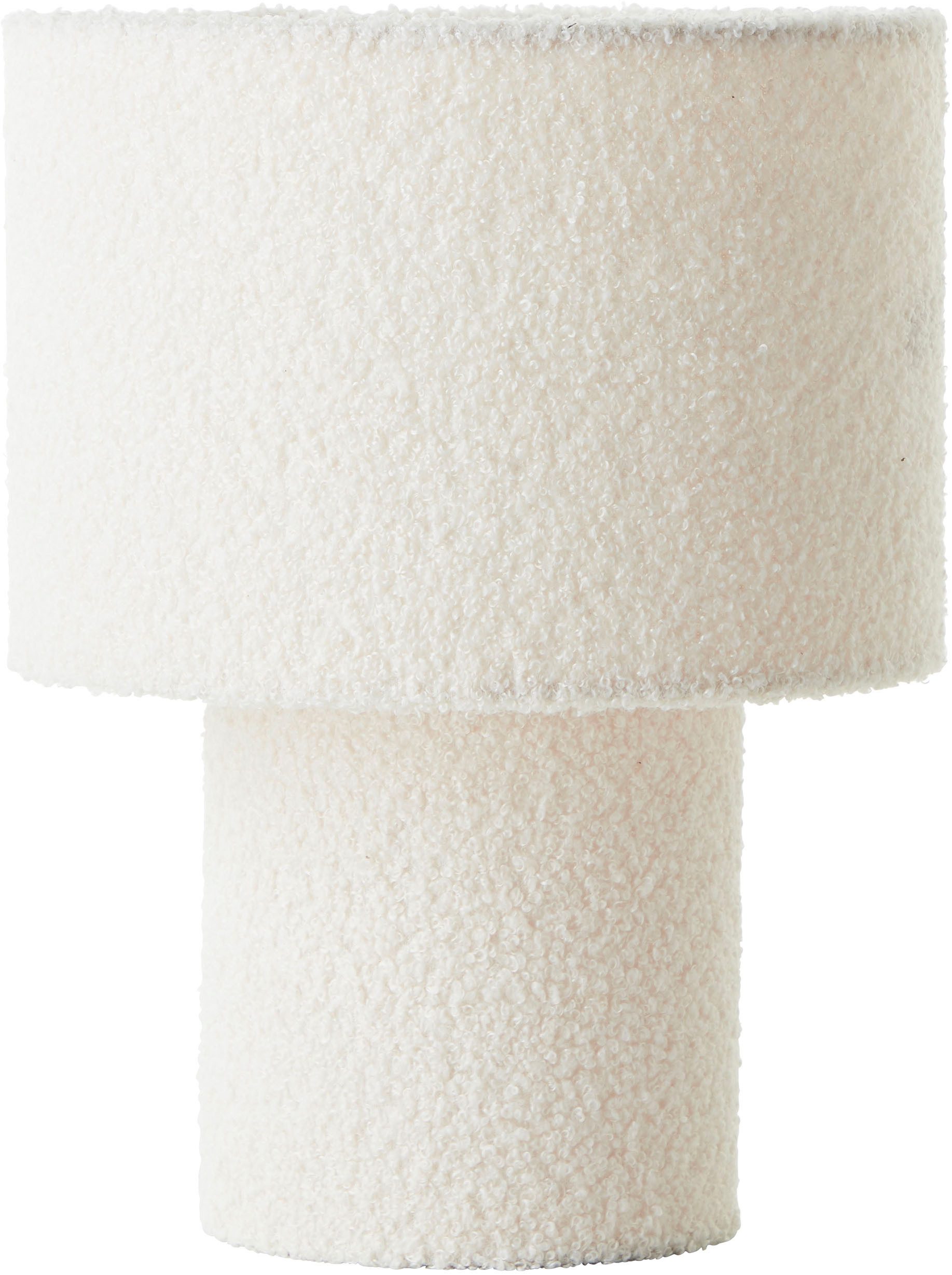 LeGer Home by Lena Gercke Tafellamp Debora Teddy-stof, hoogte 30 cm, Ø 23 cm, E27 (1 stuk)