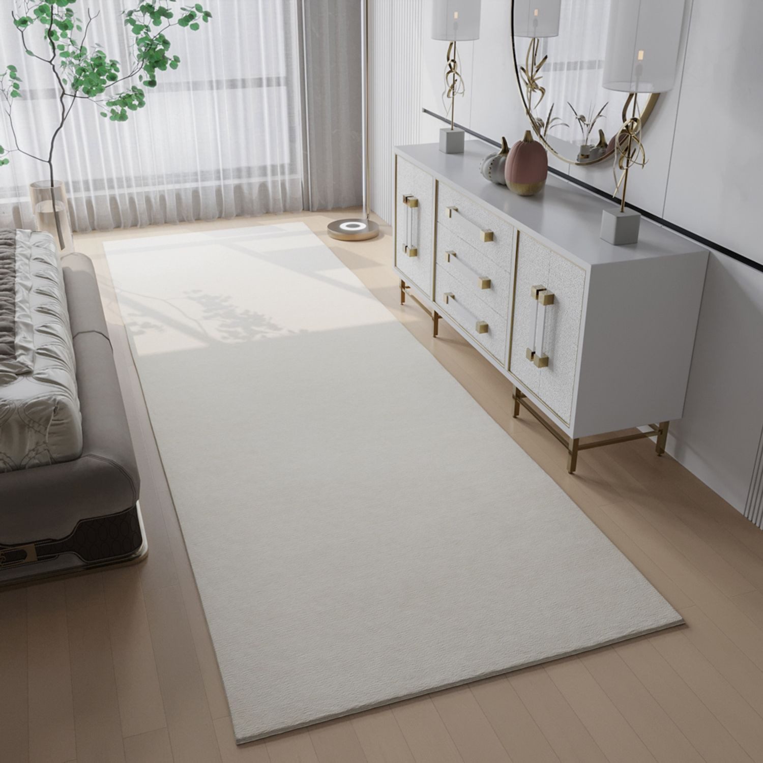 morgenland Loper LORIBAFT TEPPSTAR zuiver scheerwol unikleur lopers maat 80x300 cm wit