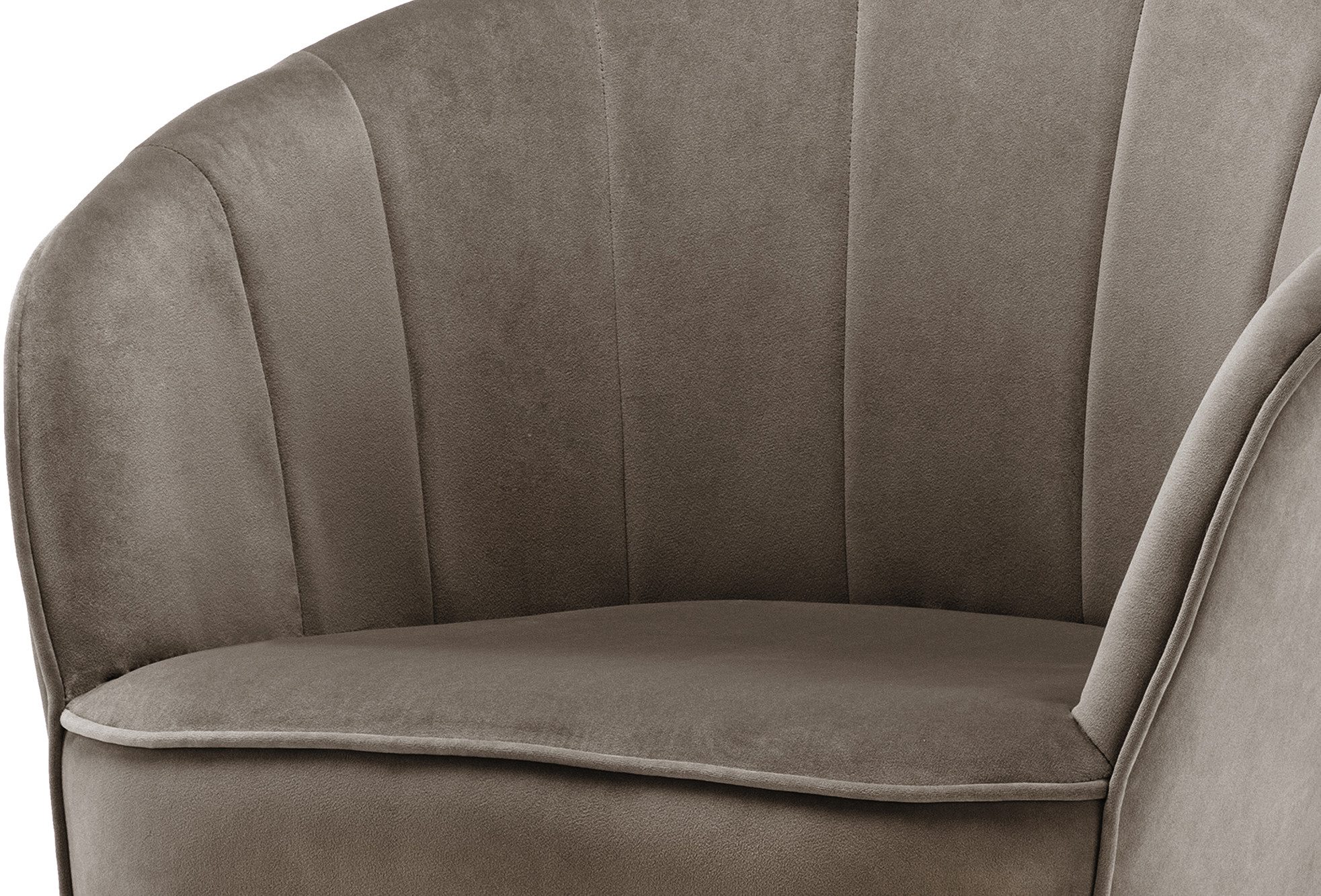 Kayoom Fauteuil Loulan 125, comfortabele cocktailstoel, luxe fluwelen bekleding Cocktailstoel, rugleuning met decoratieve naad, metalen poten in goudkleur (1 stuk)