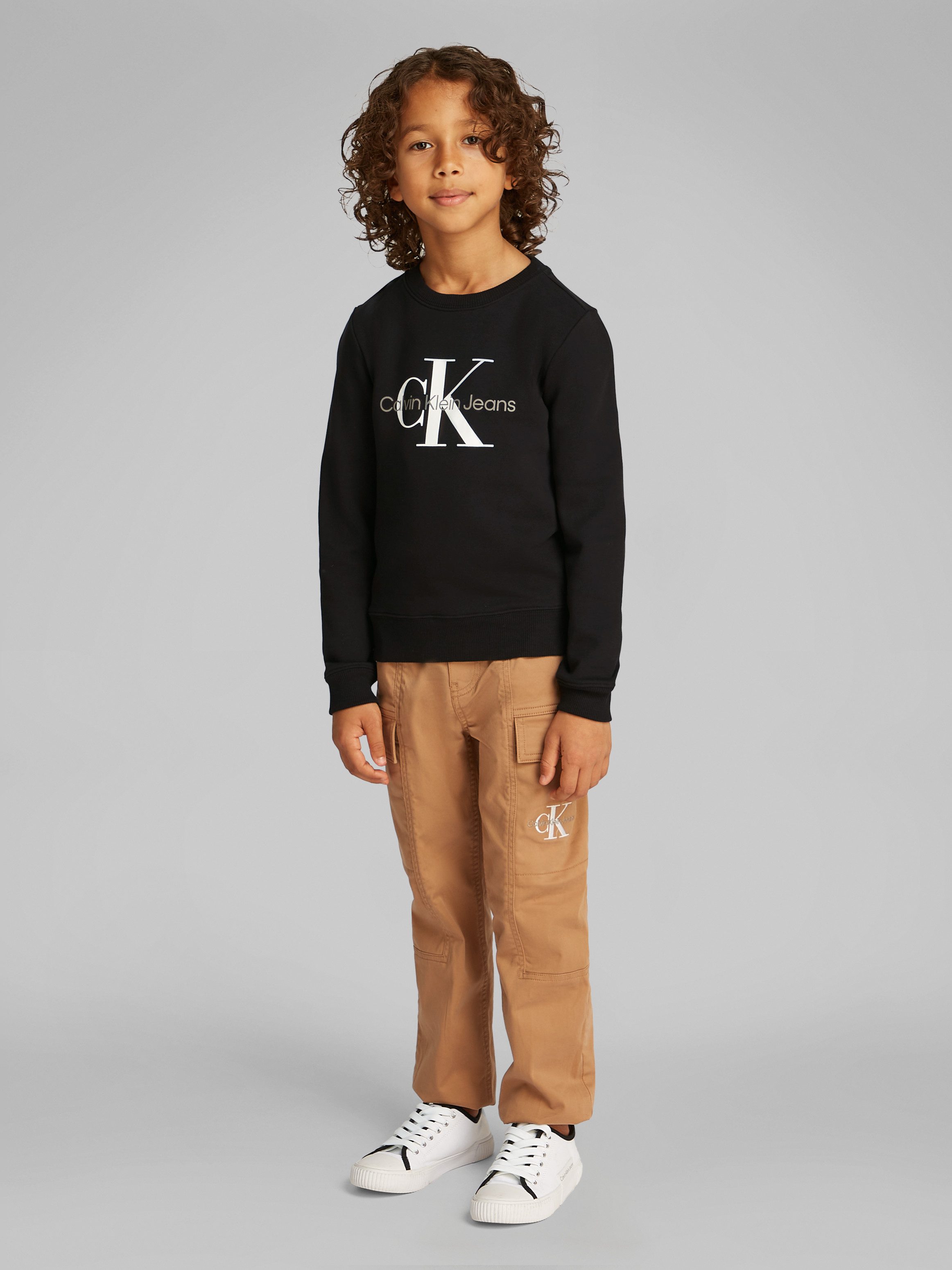 Calvin Klein Sweatshirt CK MONOGRAM TERRY CN voor kinderen tot 16 jaar en met logoprint