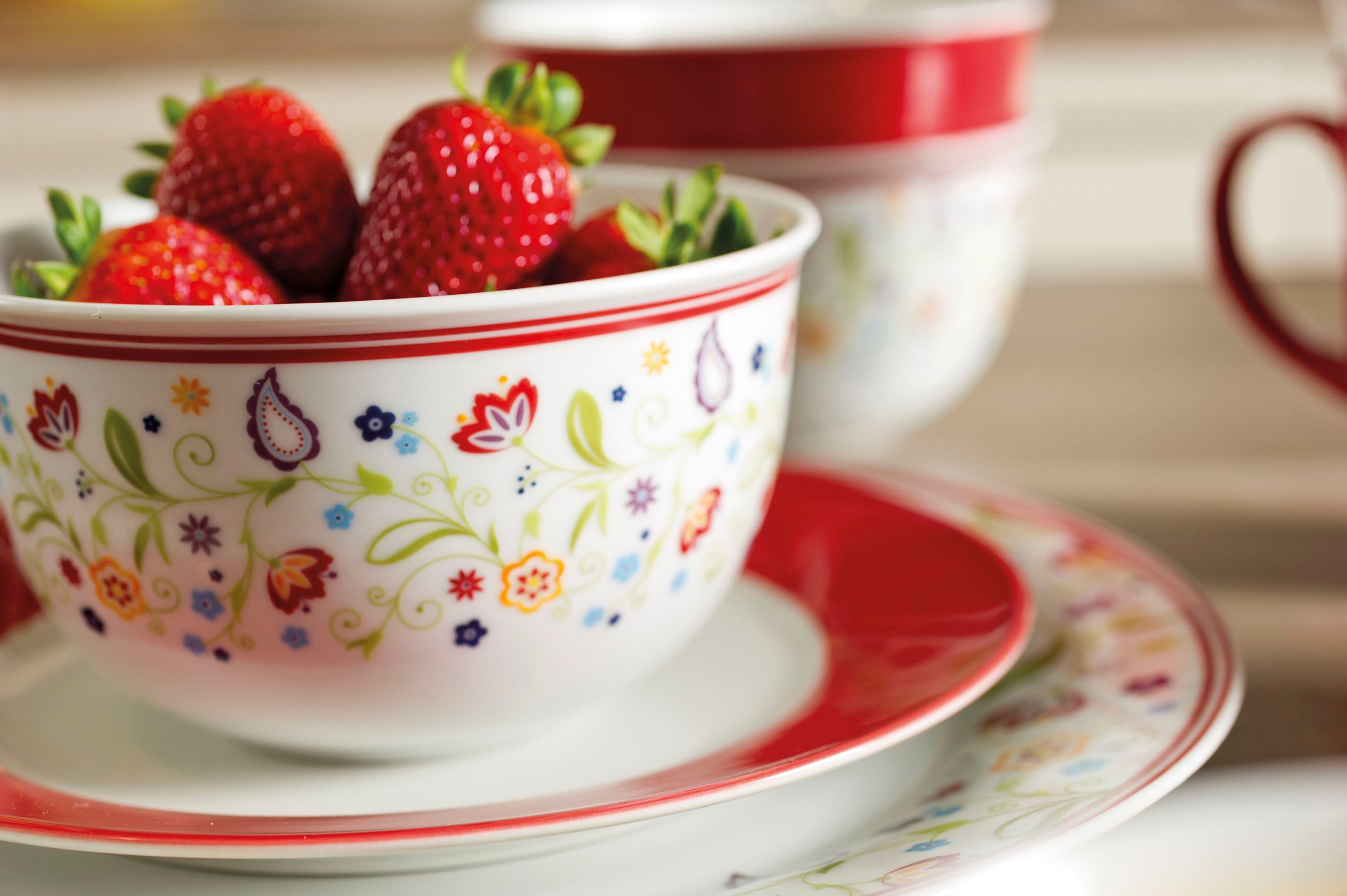 Ritzenhoff & Breker Mueslischaaltje Doppio Shanti, Servies, paisley-bloemen decor (set, 6-delig)