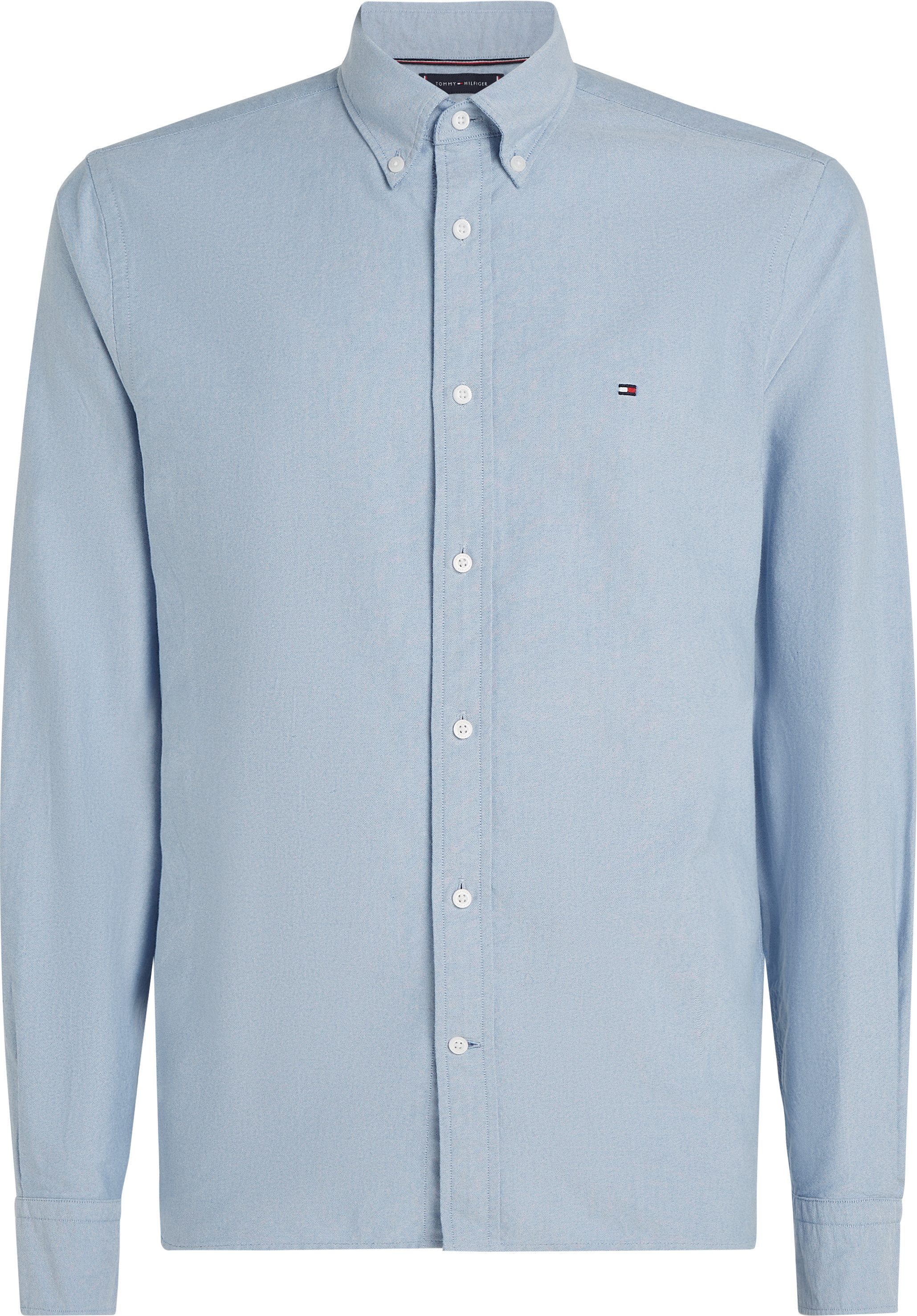 Tommy Hilfiger Overhemd met lange mouwen BT-SOLID HERITAGE OXFORD S-B in grote maten logoborduring