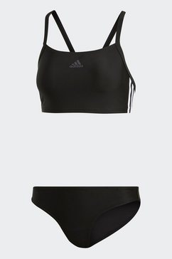 adidas performance bustierbikini 3-stripes bikini zwart