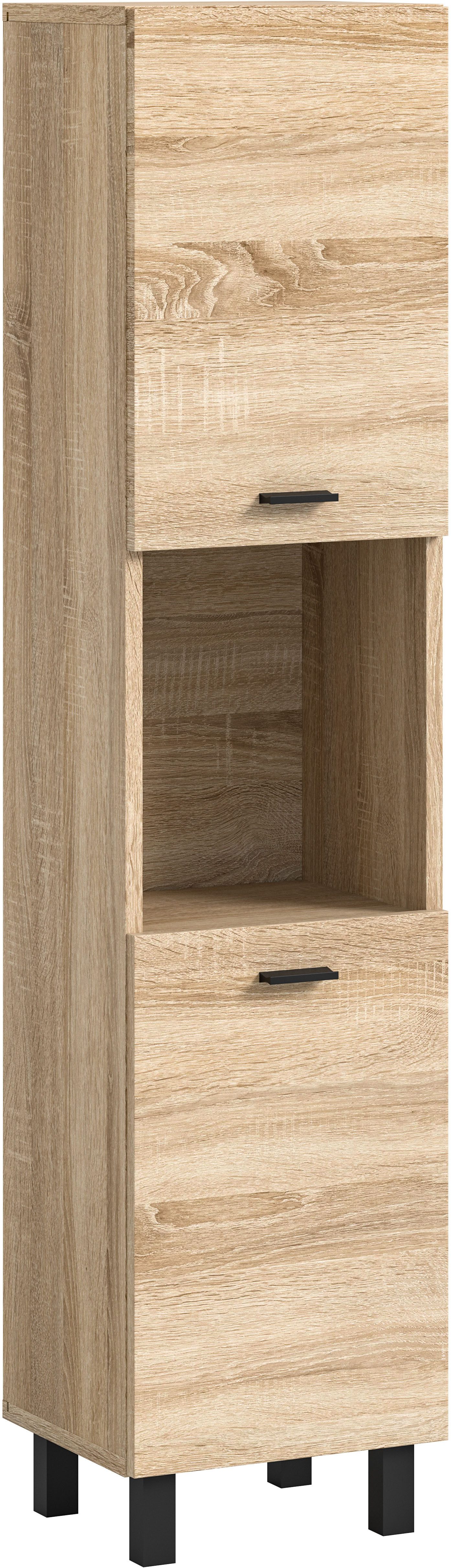 welltime Hoge kast Tampa, hoogte 125cm, hangend of staand te monteren Badkamerkast, hangkast badkamer, badkamer, badkamermeubels