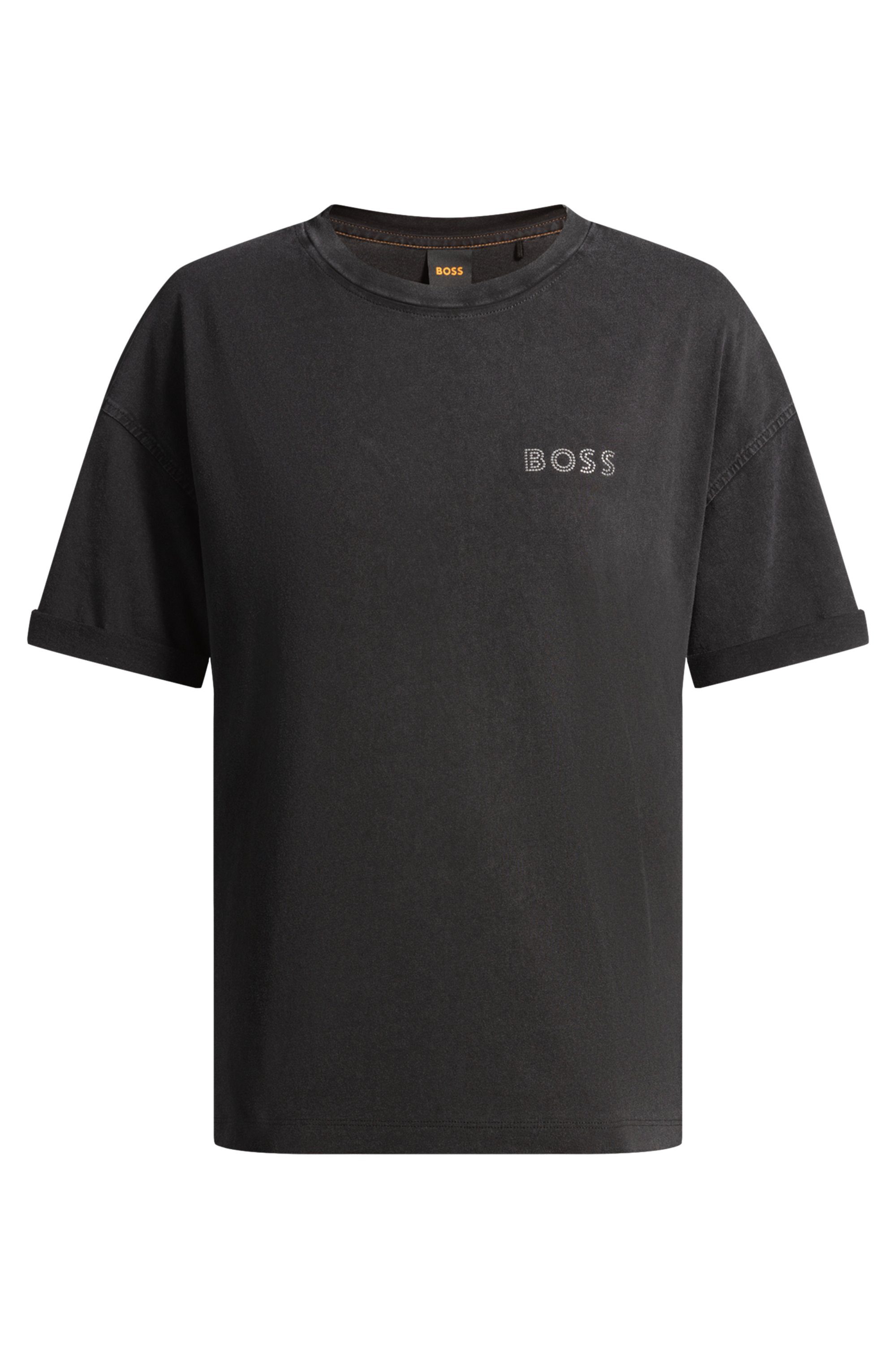Boss Orange T-shirt C_Fardin met seizoensgebonden kunstwerk