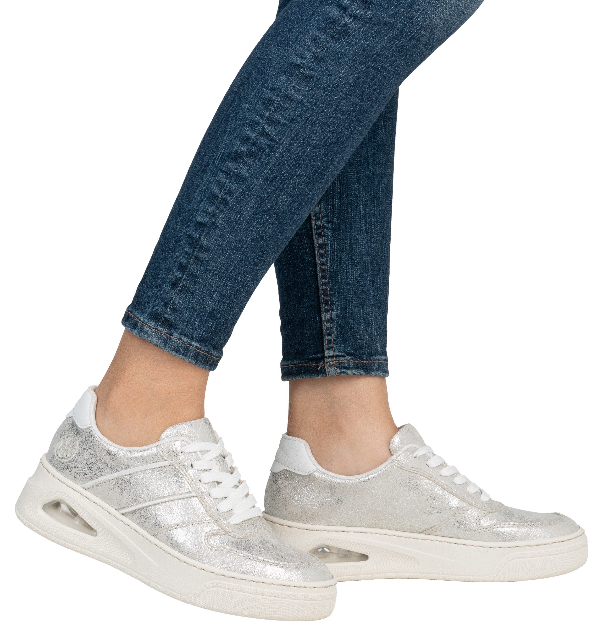 Rieker Plateausneakers , veterschoenen, lage schoen, vrijetijdssneaker met rieker air uitrusting