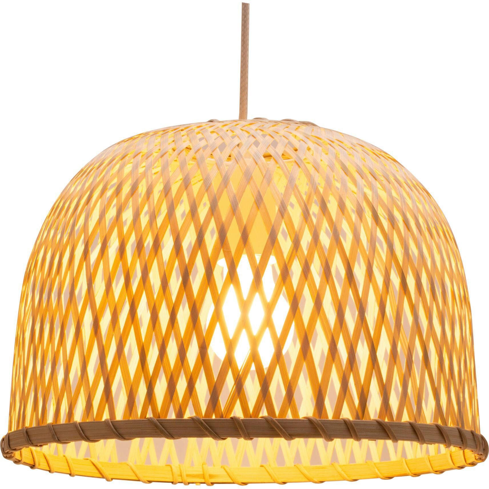 Pauleen Hanglamp Woody Pearl max20W beige/wit 230V bamboe/metaal (1 stuk)