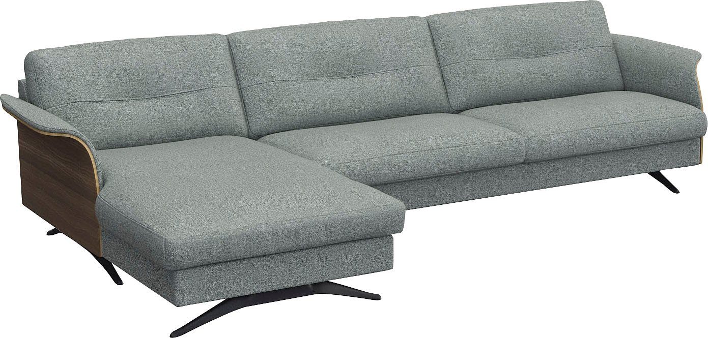 FLEXLUX Hoekbank Glow, super comfortabel door hoogwaardige zitconstructie met binnenvering, L-vorm