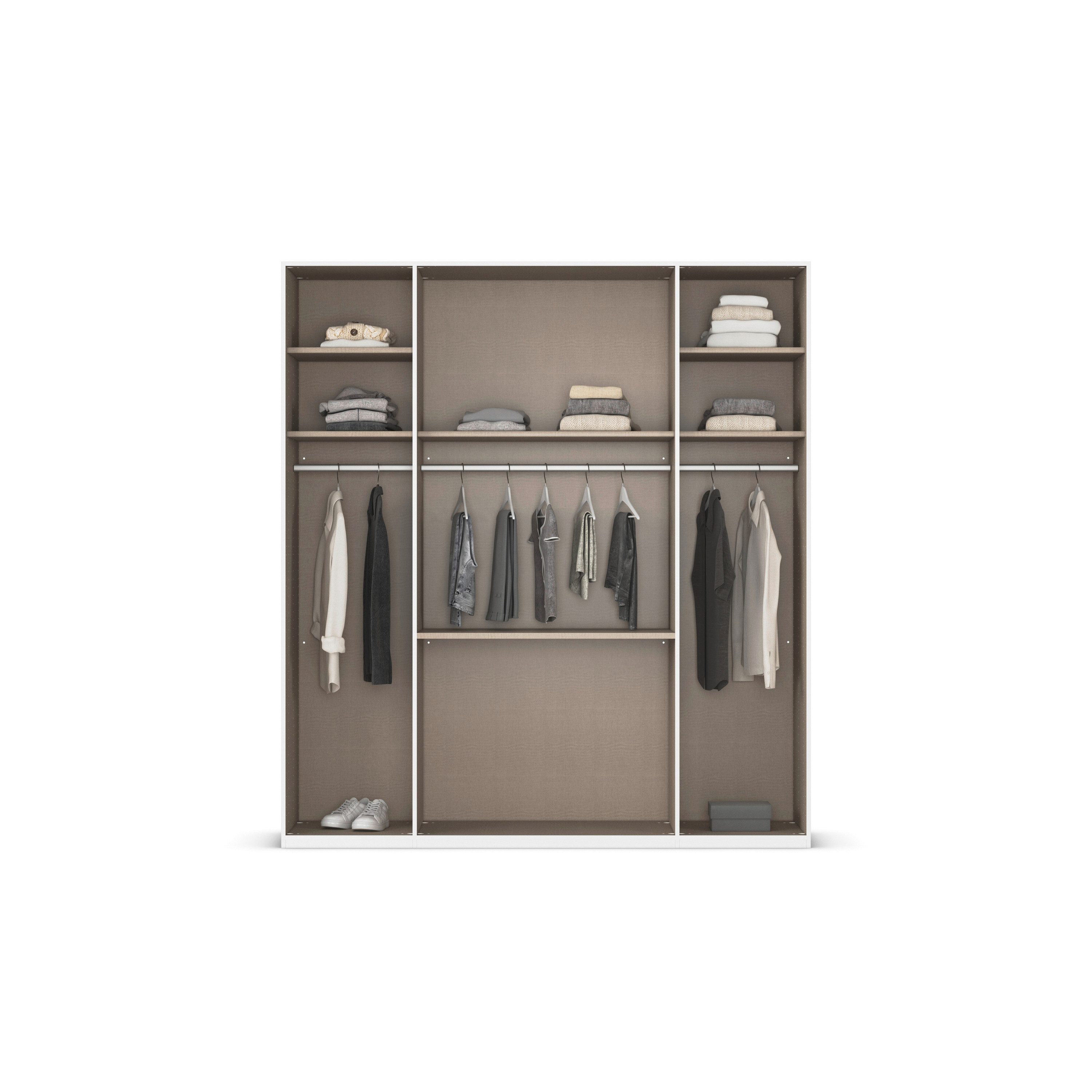 rauch Draaideurkast Kledingkast Kast Garderobe Slaapkamerkast EVELYN in elegante stijl met lades 3 breedtes en 2 hoogtes made in germany