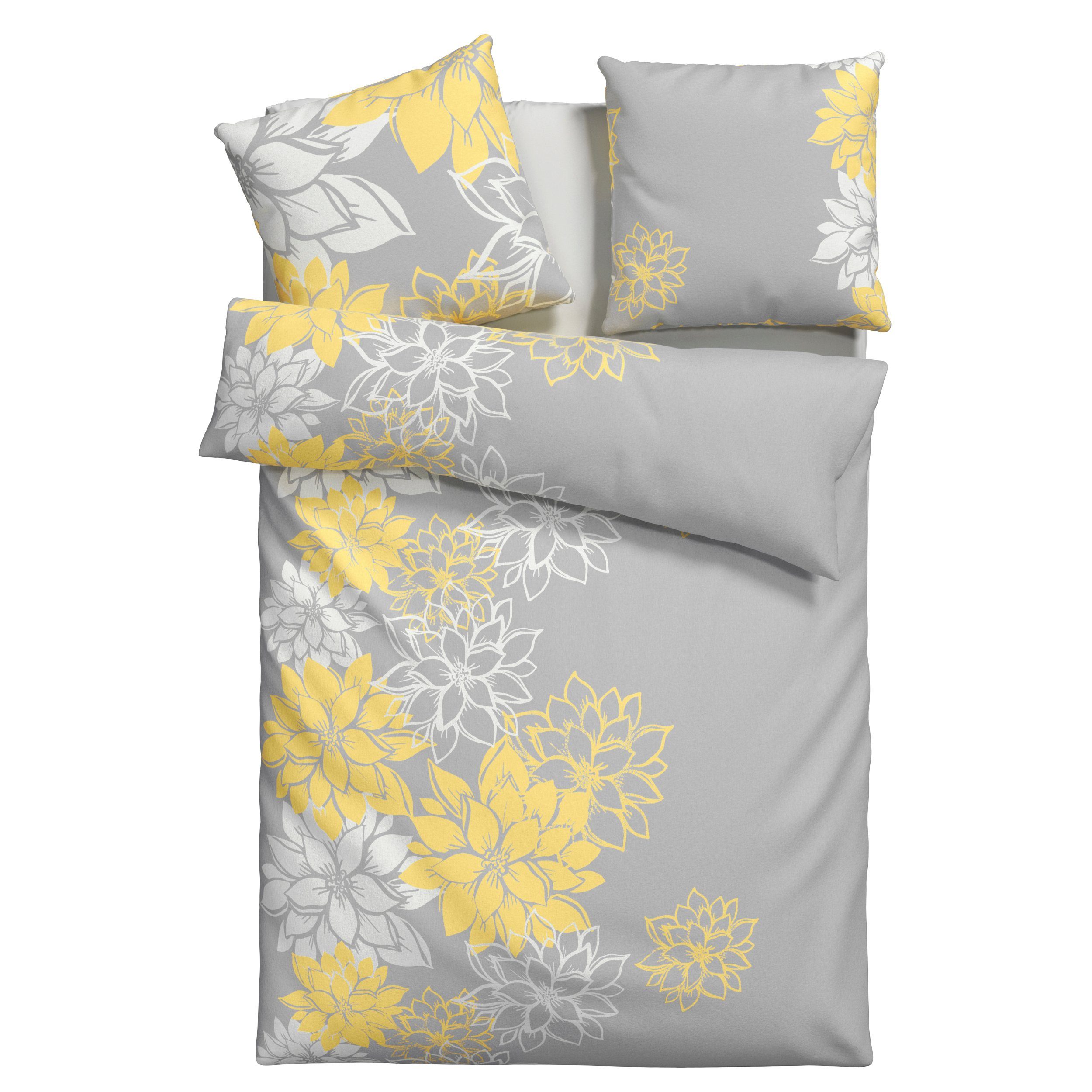 Home affaire Overtrekset Susan in mt. 135x200 of 155x220 cm in verschillende kwaliteiten, romantische dekbedovertrek met bloemen (2-delig)