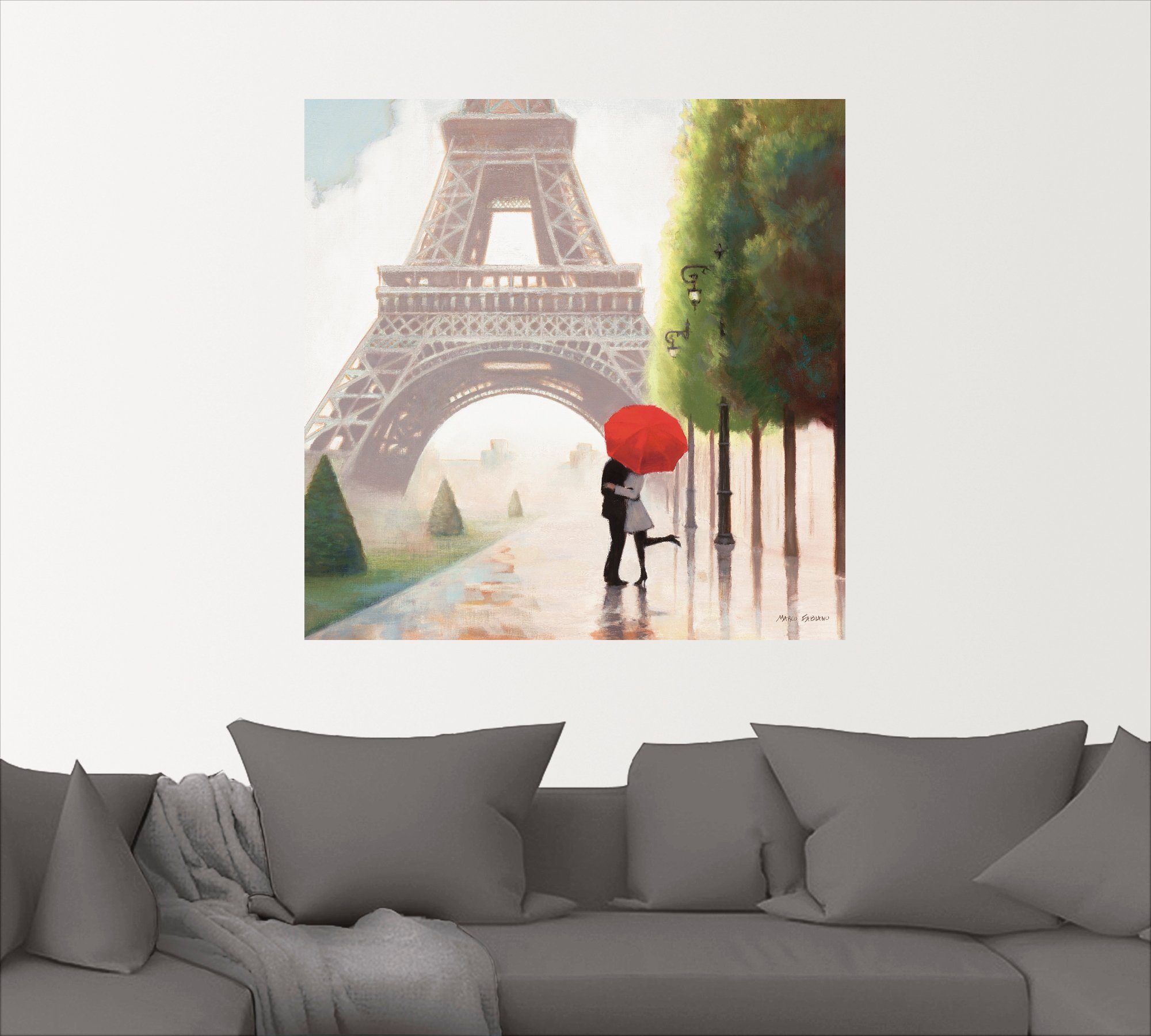 Artland Artprint Parijs Romance II als artprint op linnen, poster, muursticker in verschillende maten